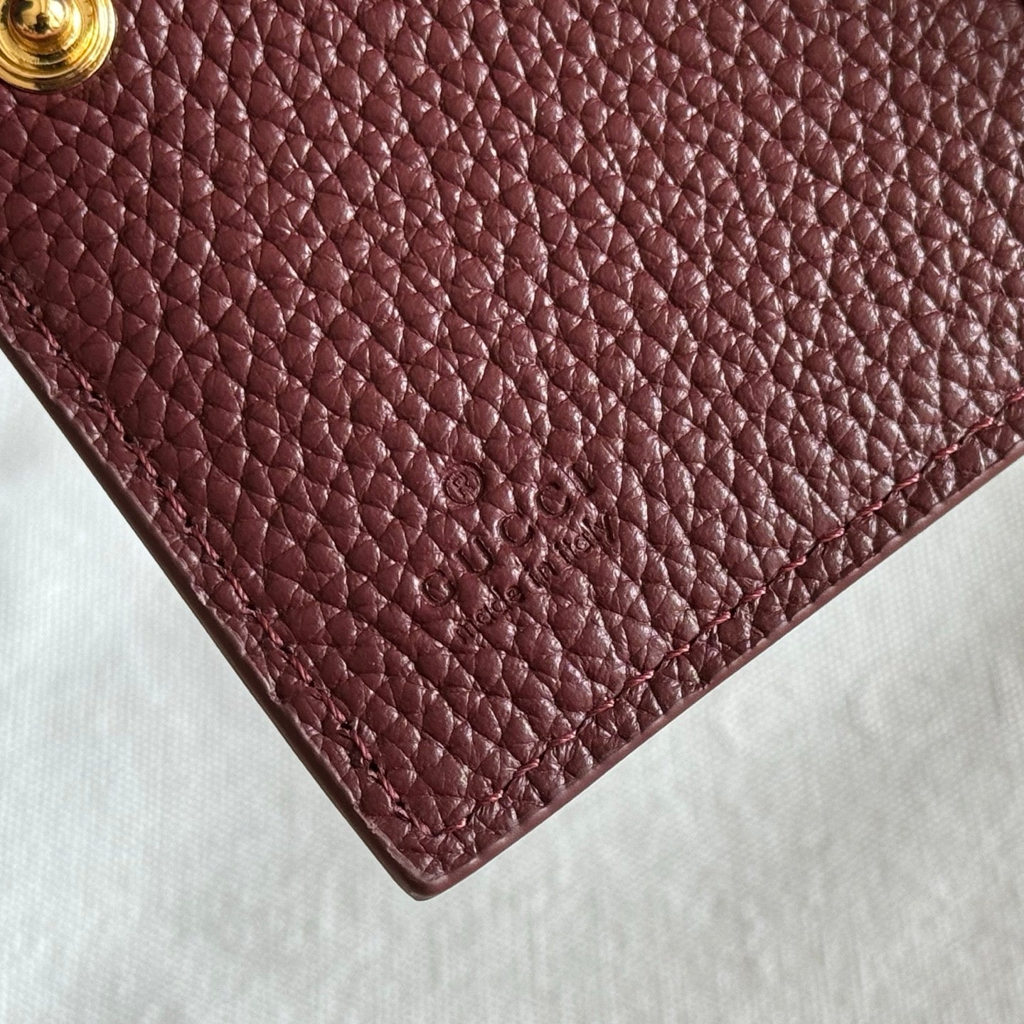 Gucci 2026 GG Marmont Bi-fold Wallet Black Red Leather 280859