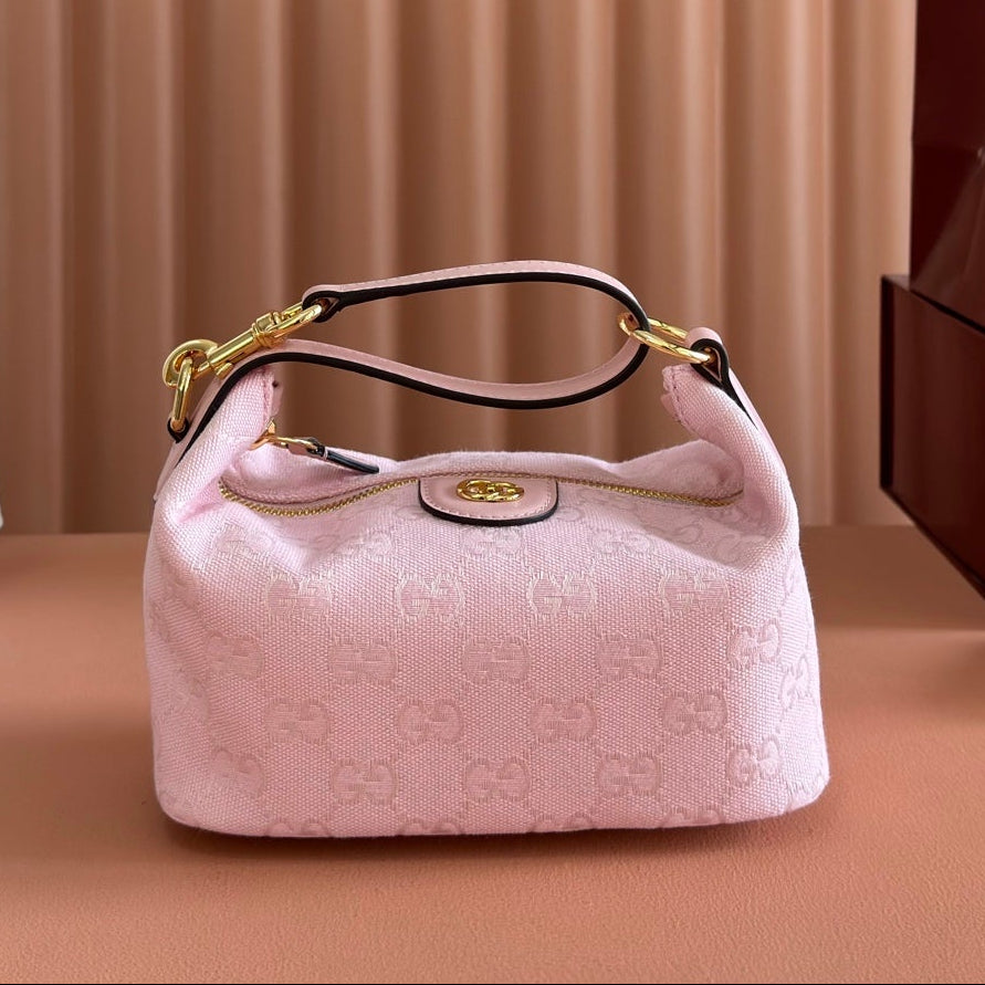 Gucci 2026 Vanity GG-Canvas Mini Top Handle Bag Pink Canvas Leather 280779