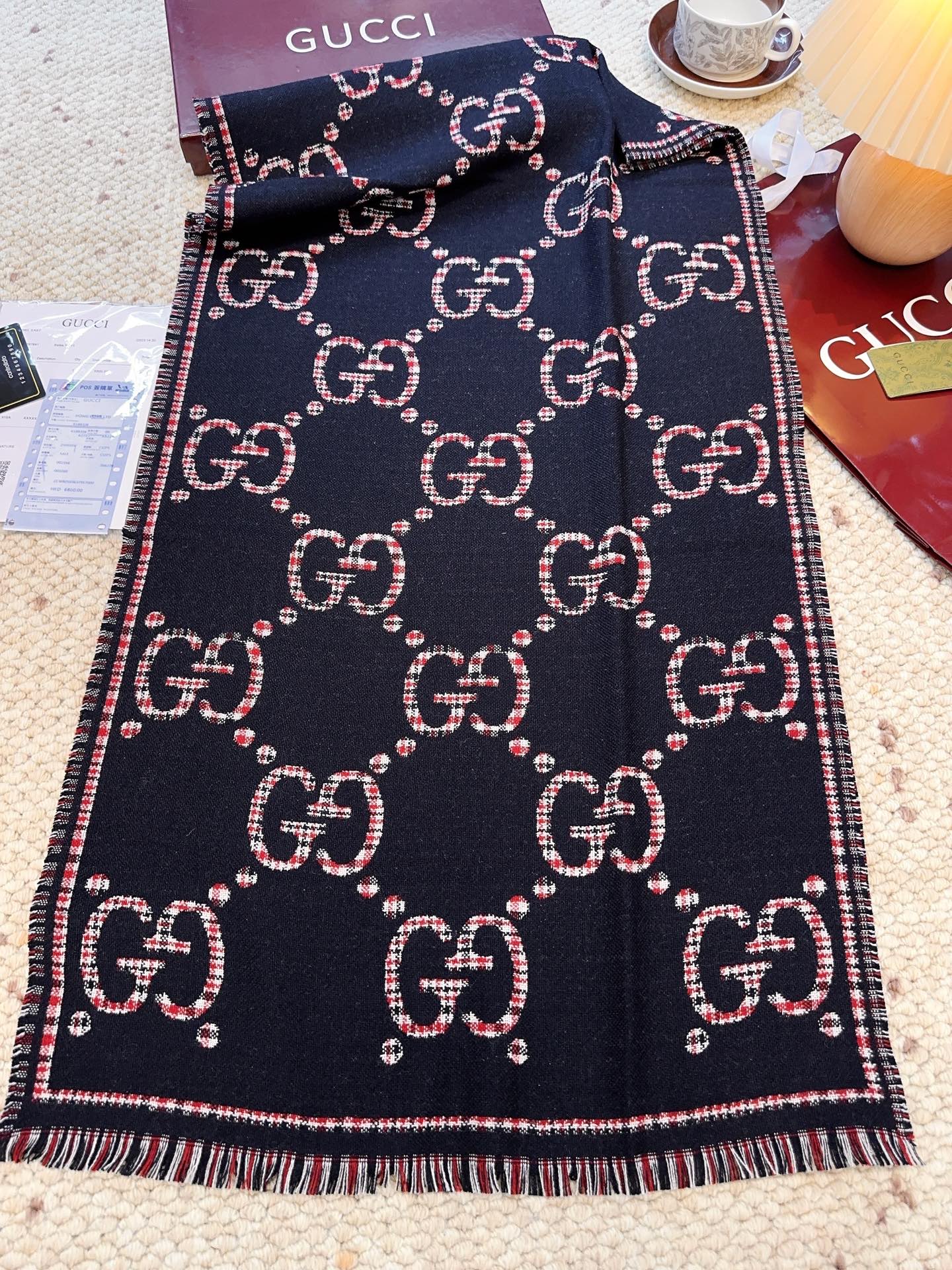 GG classic 180CM Navy Blue Red Wool 287940