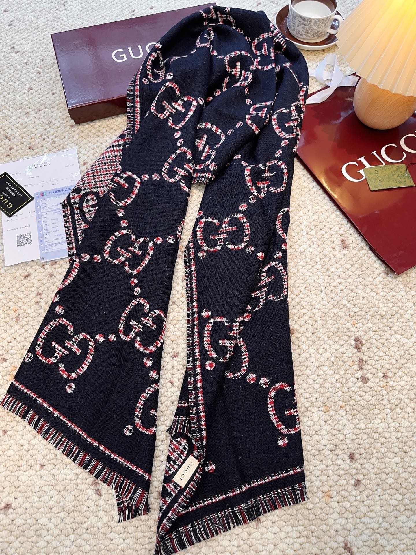 GG classic 180CM Navy Blue Red Wool 287940