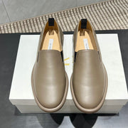 The Row 2025 Loafer Taupe Cowhide 540486