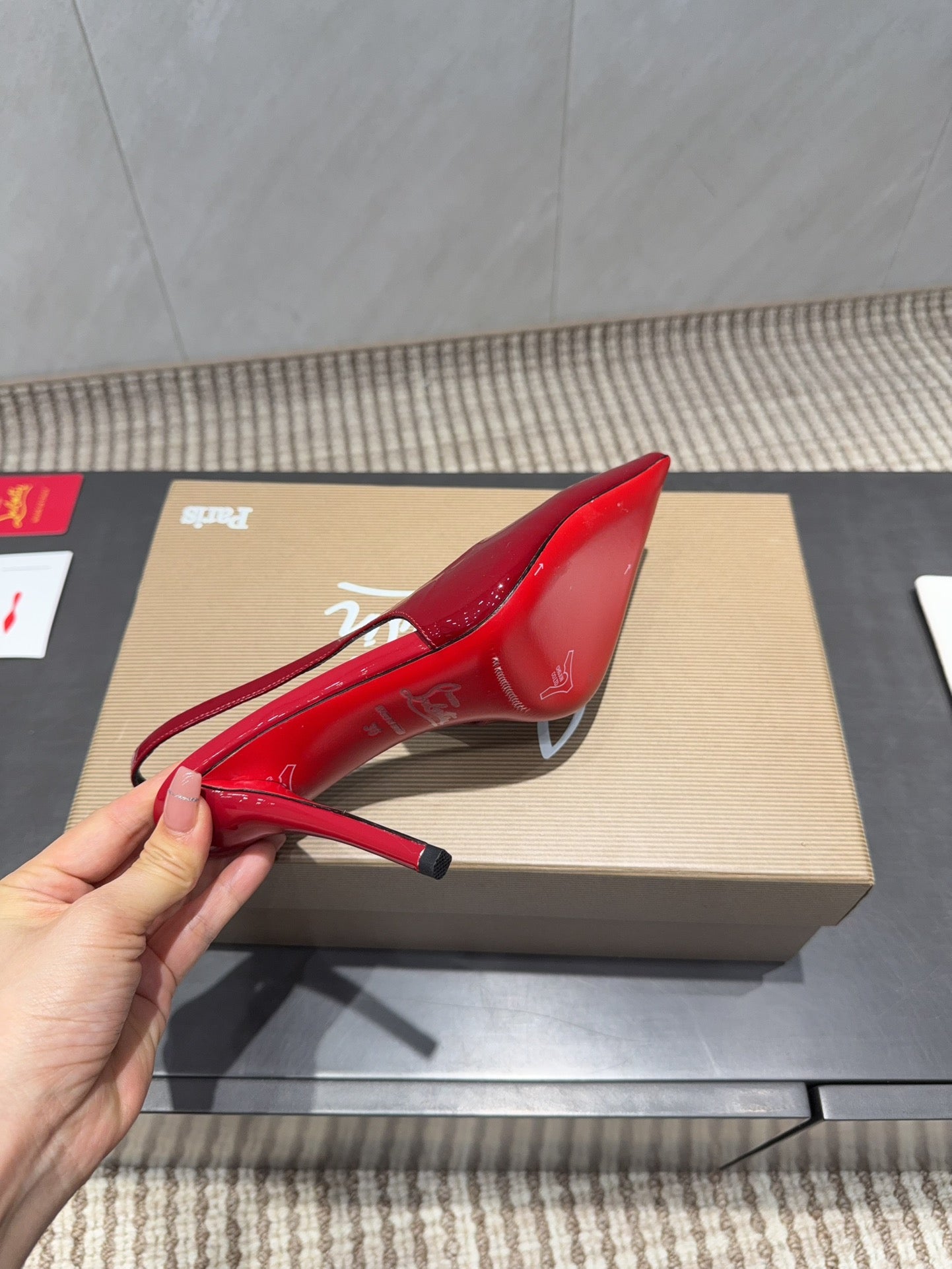 CL 2026 Kate Sling 100 Slingback Red Patent Leather 613984
