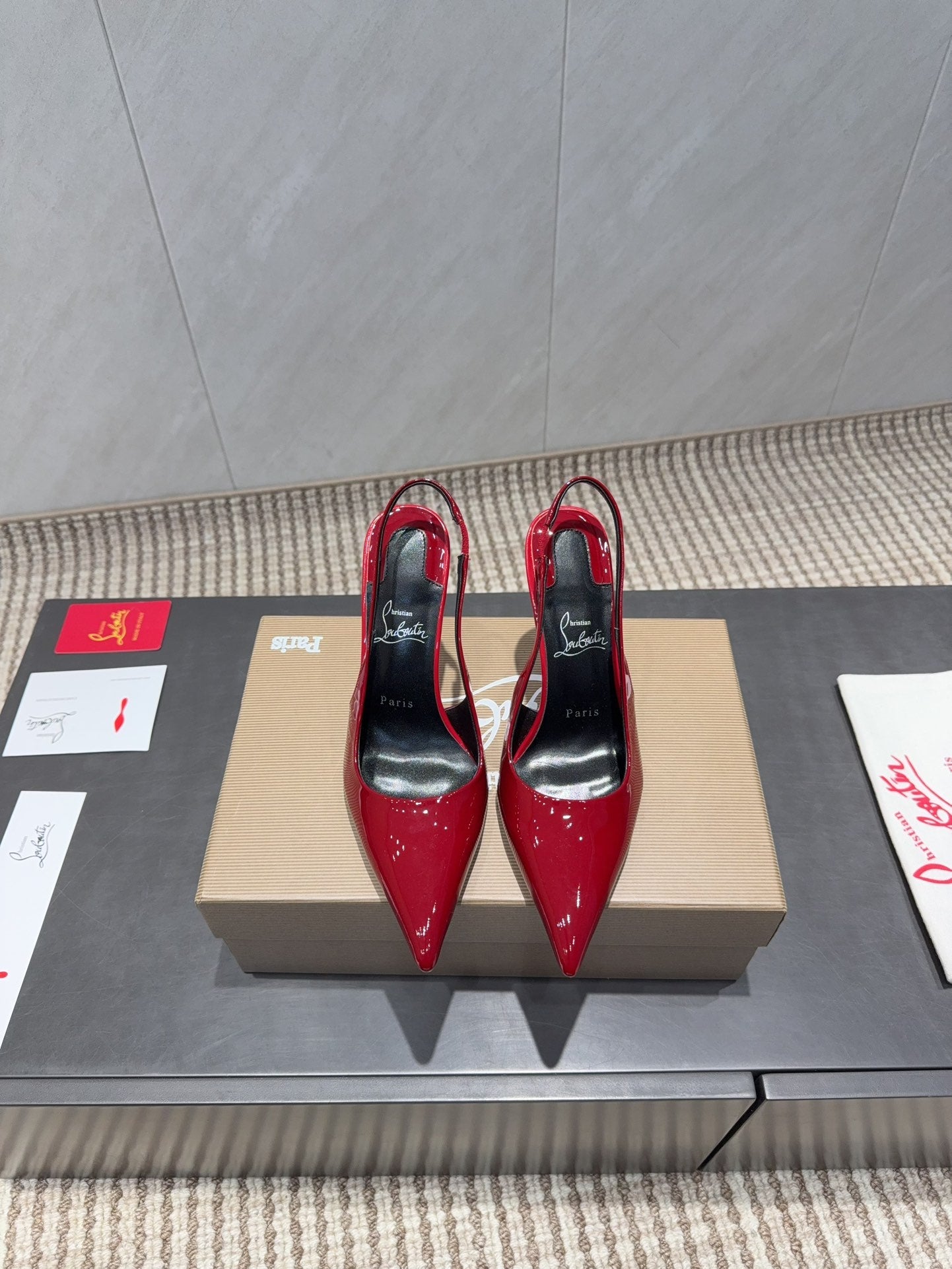CL 2026 Kate Sling 100 Slingback Red Patent Leather 613984