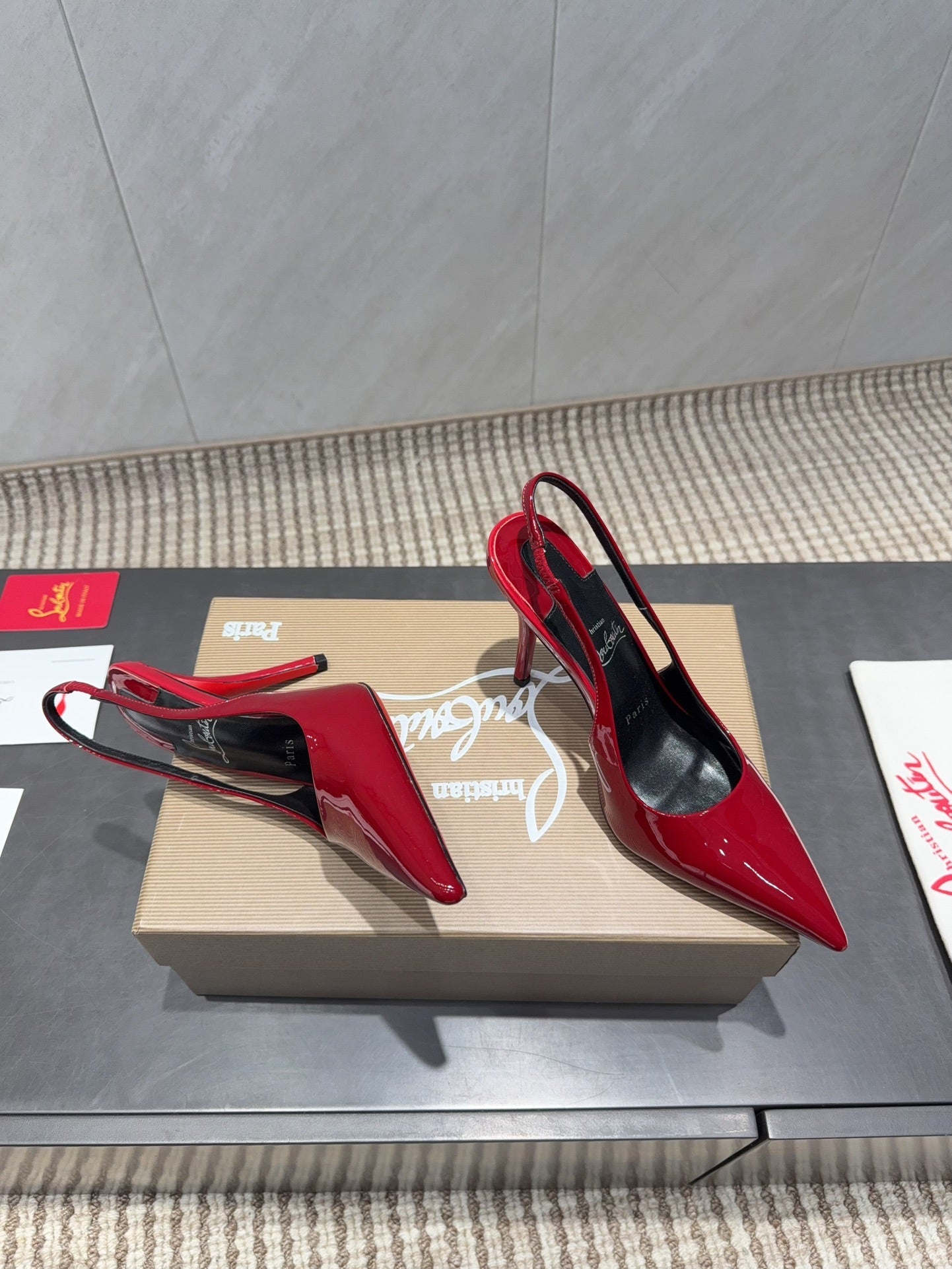 CL 2026 Kate Sling 100 Slingback Red Patent Leather 613984