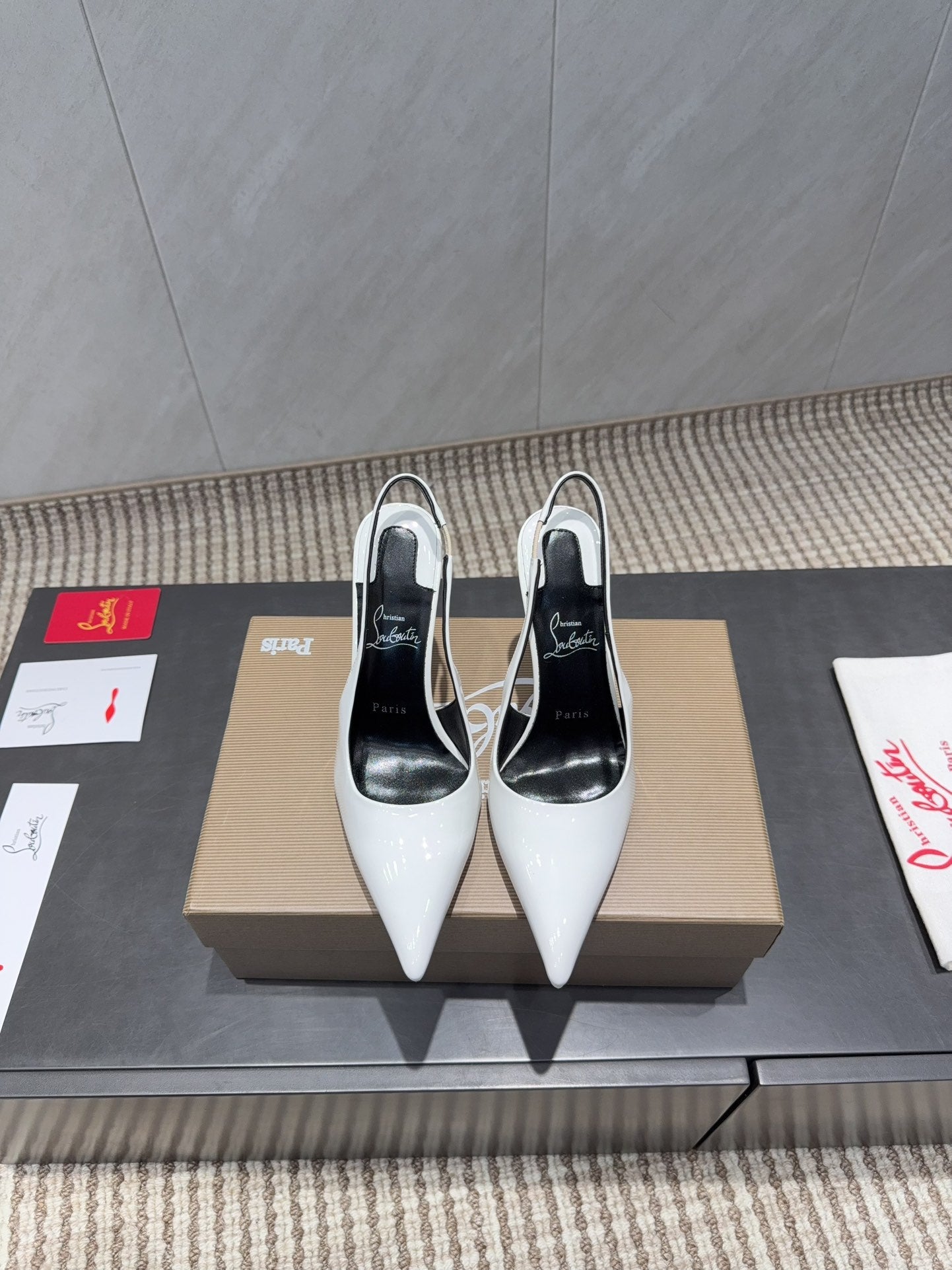 CL 2026 Kate Sling 100 Slingback White Patent Leather 613985