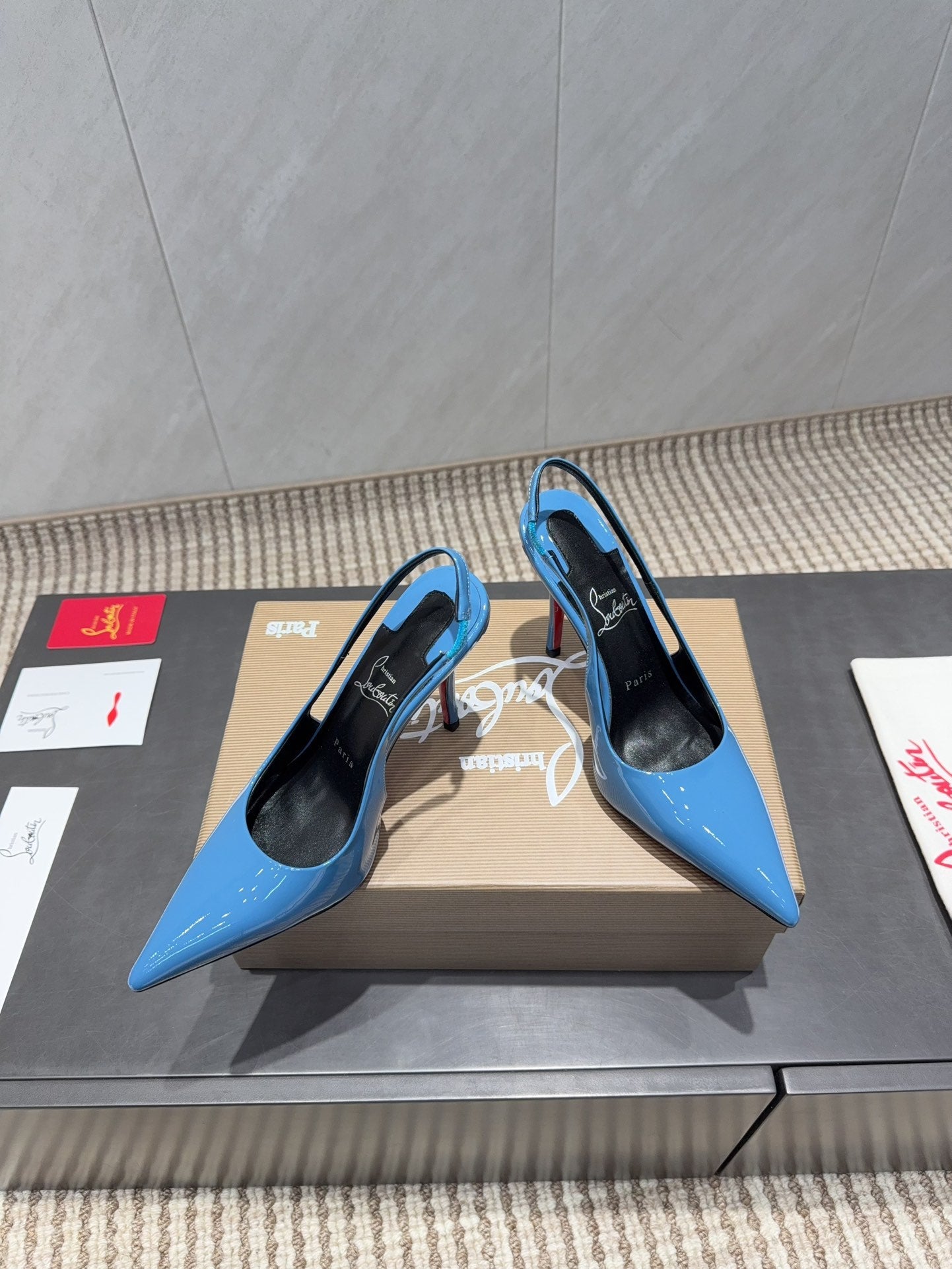CL 2026 Kate Sling 100 Slingback Blue Patent Leather 613986
