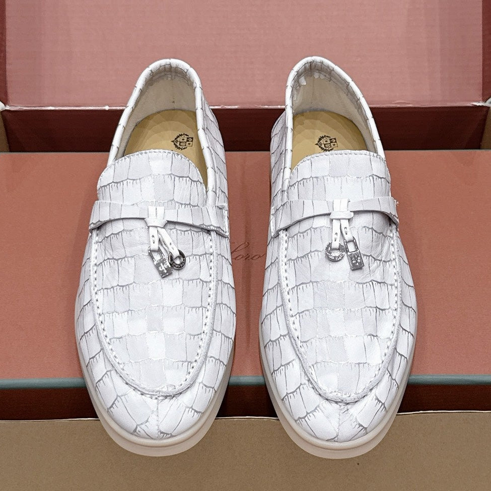 Loro Piana 2026 Crocodile Embossed Loafer Cowhide 923388