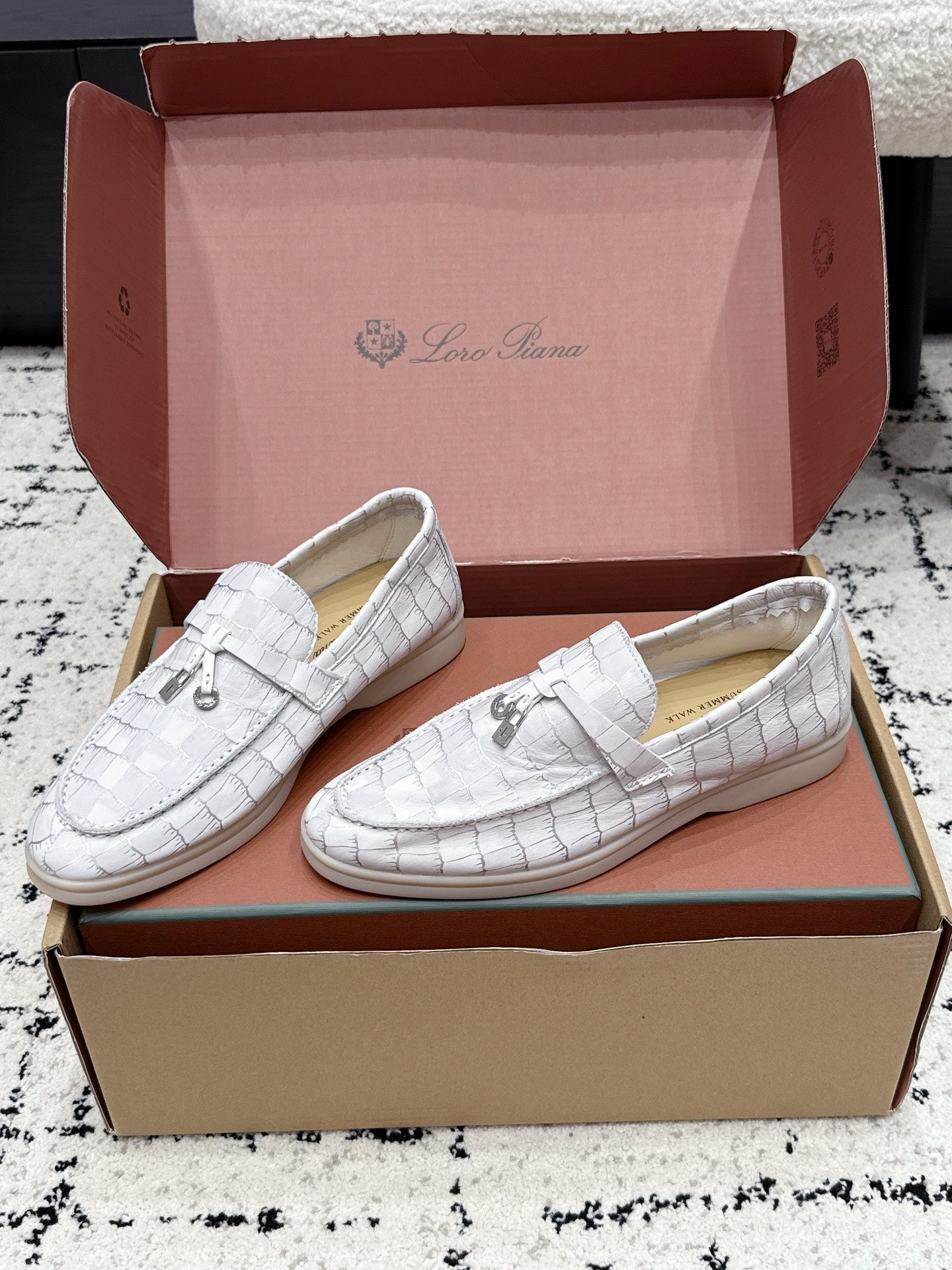 Loro Piana 2026 Crocodile Embossed Loafer Cowhide 923388