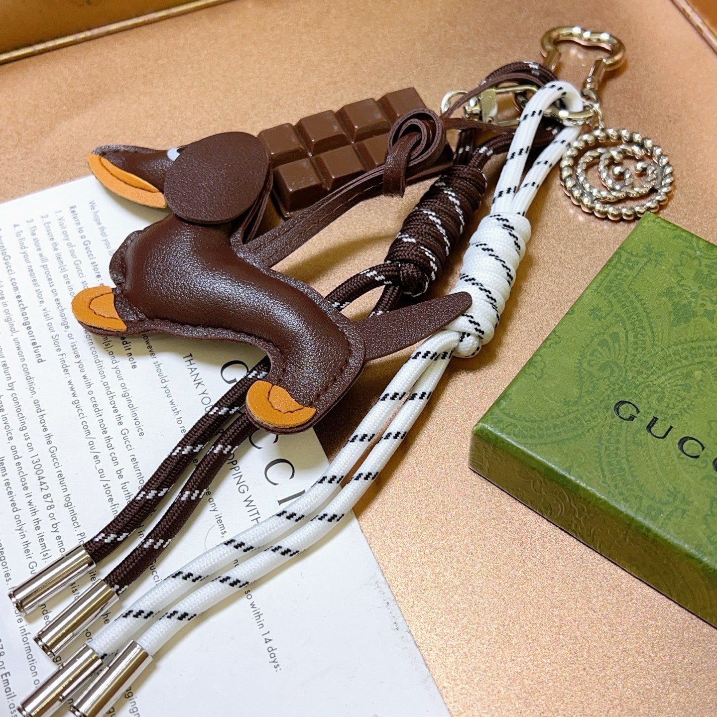 Gucci Brown Dog Charm