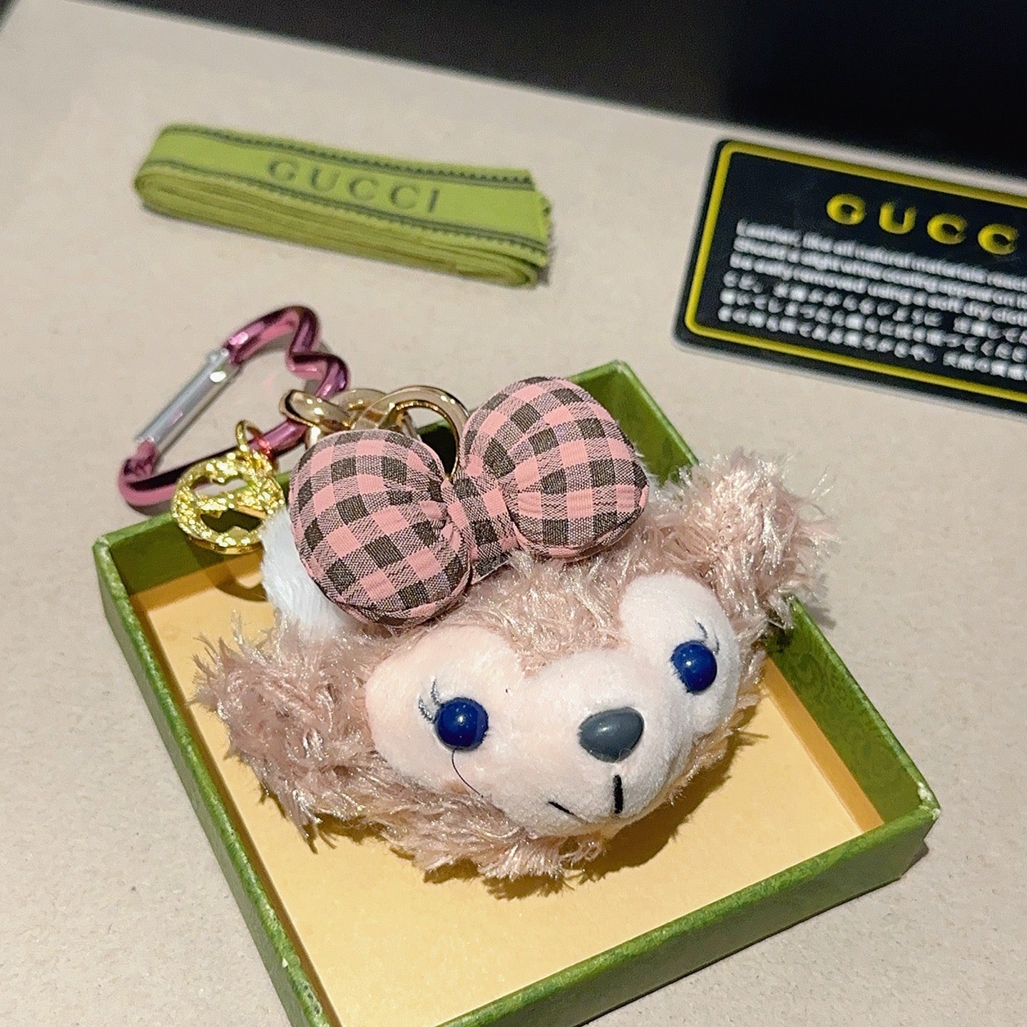 Gucci Pink Plush Bear Charm