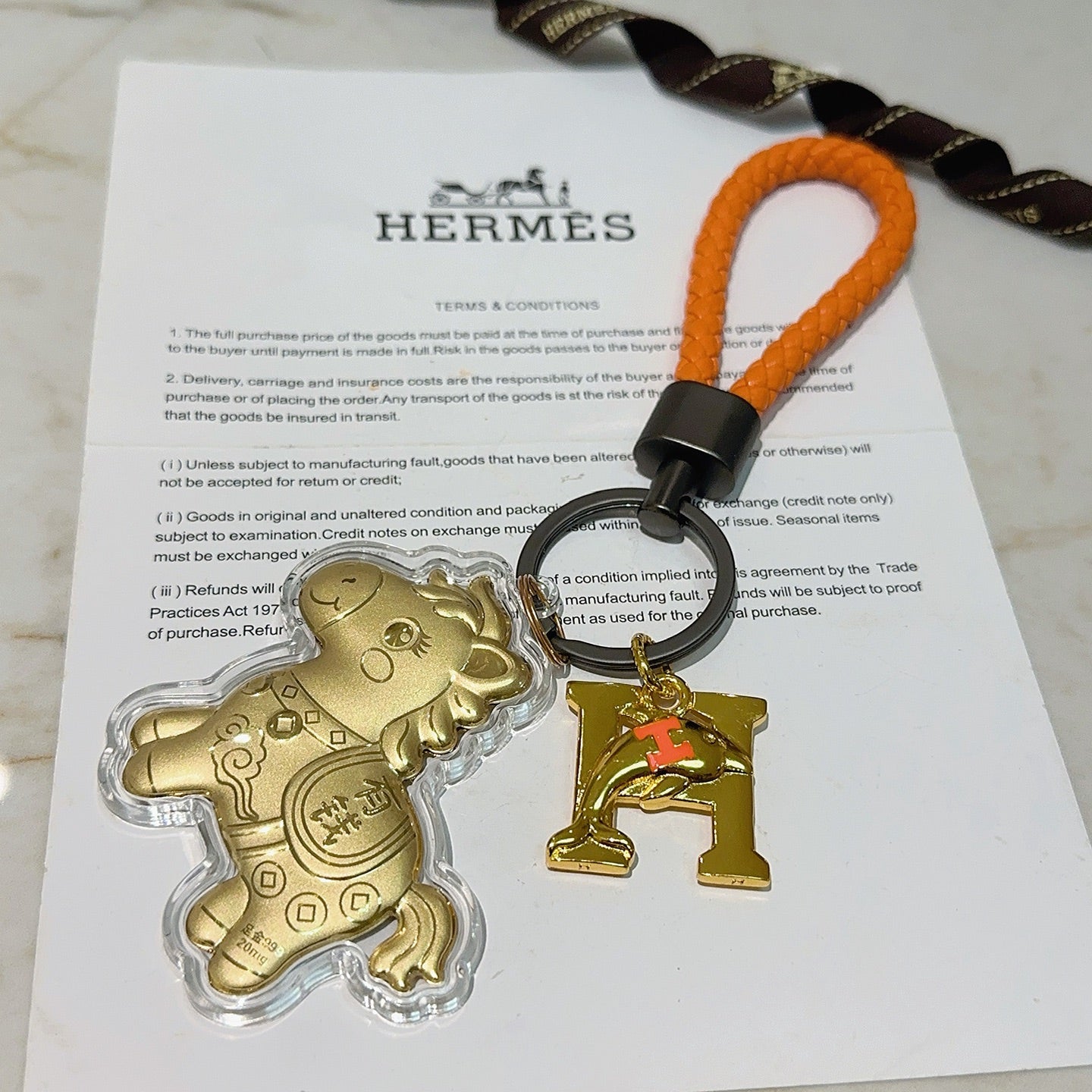 HM Gold Horse Charm