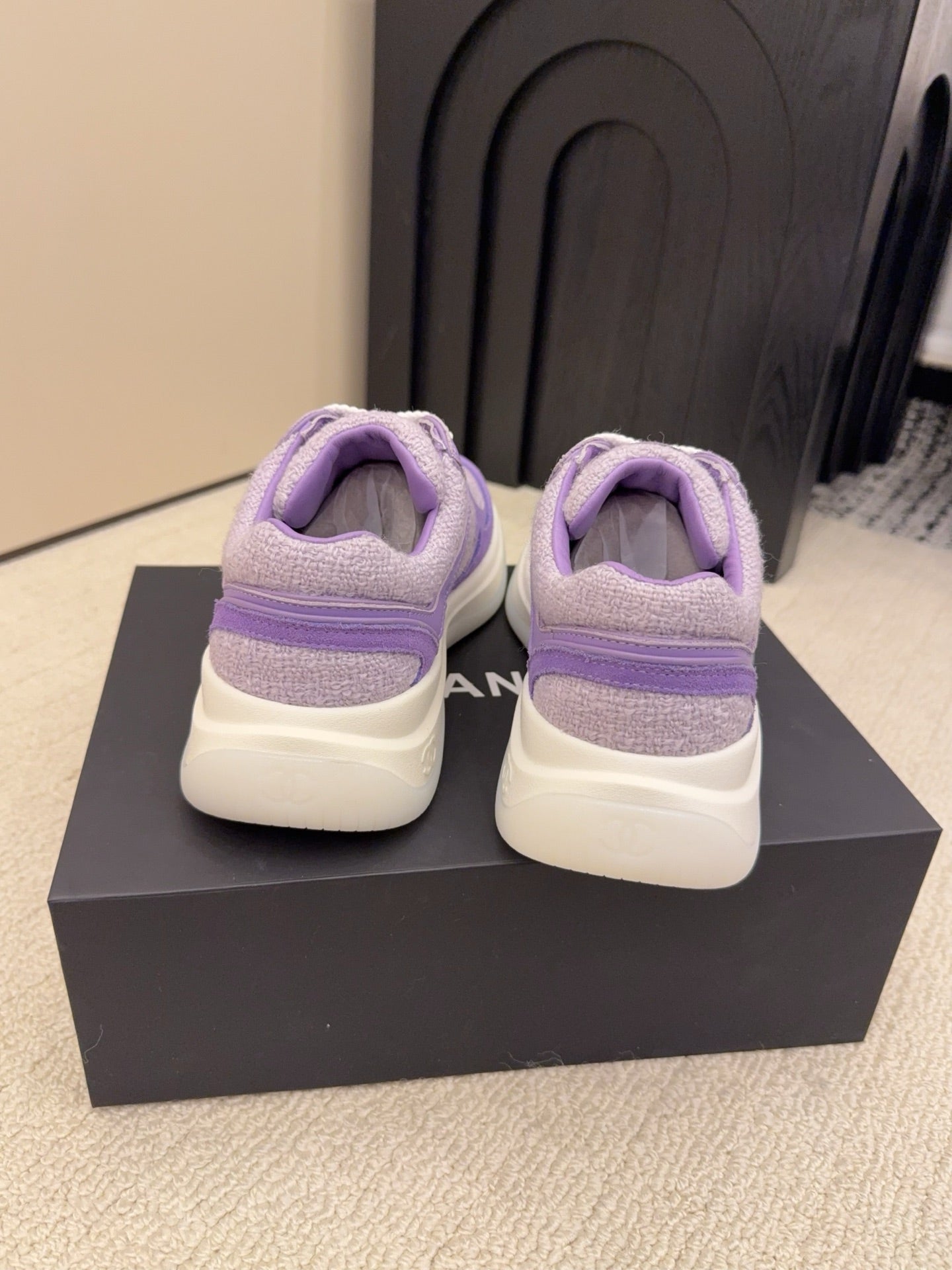 CC 26 Sneaker Purple mix White Tweed Fabric and Suede 589083