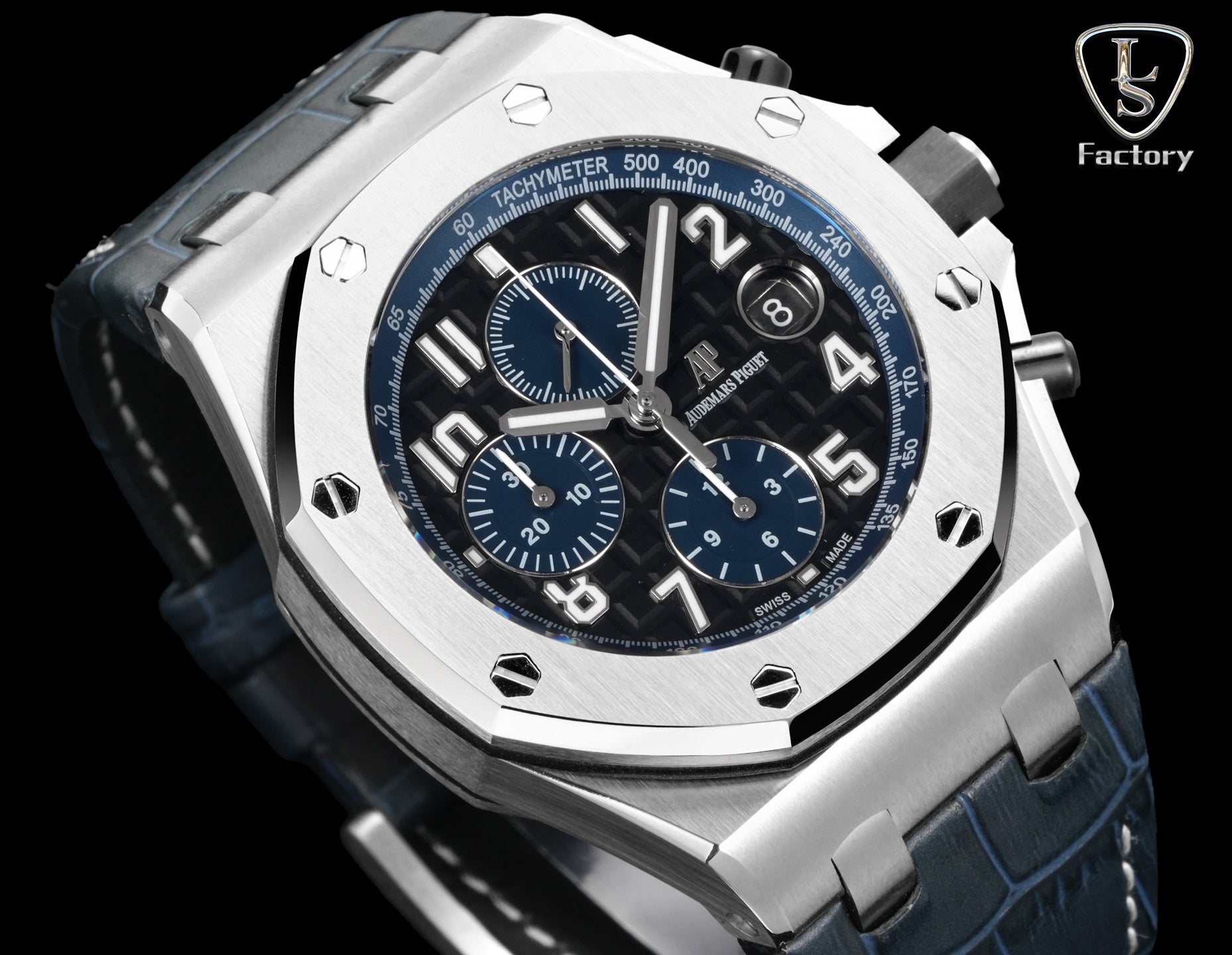 Audemars Piguet Royal Oak Offshore Chronograph 42mm Stainless Steel Black Blue Dial