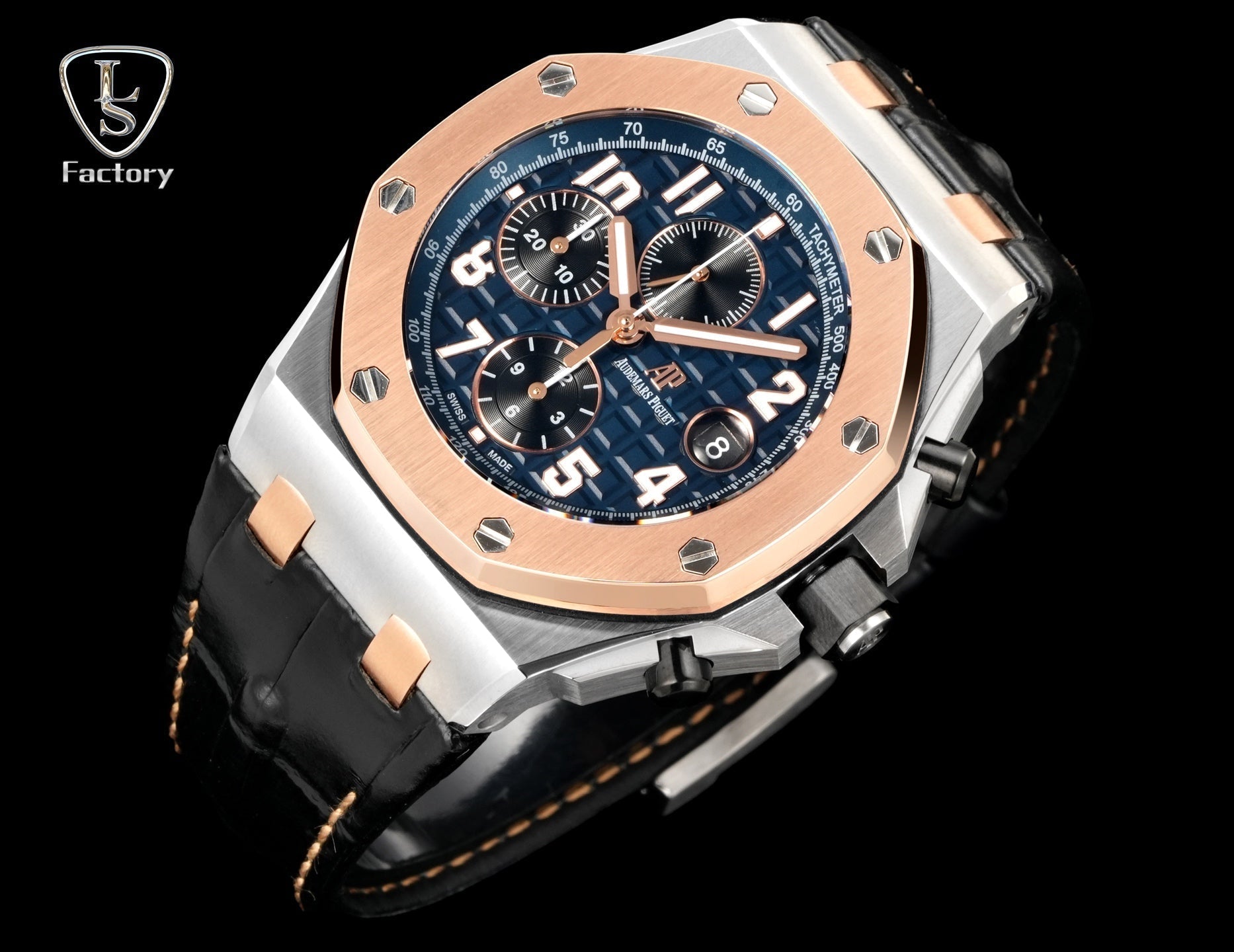 Audemars Piguet Royal Oak Offshore Chronograph 42mm Rose Gold Blue Dial