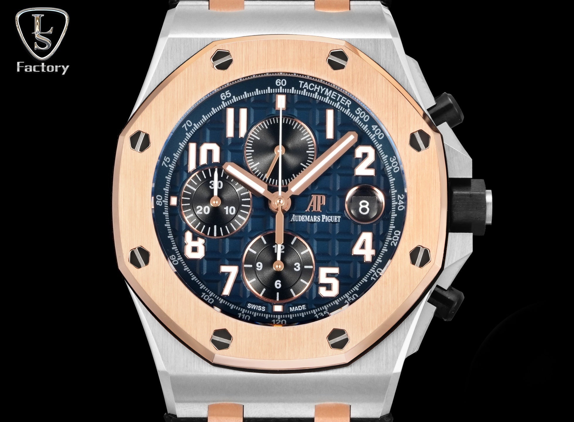 Audemars Piguet Royal Oak Offshore Chronograph 42mm Rose Gold Blue Dial