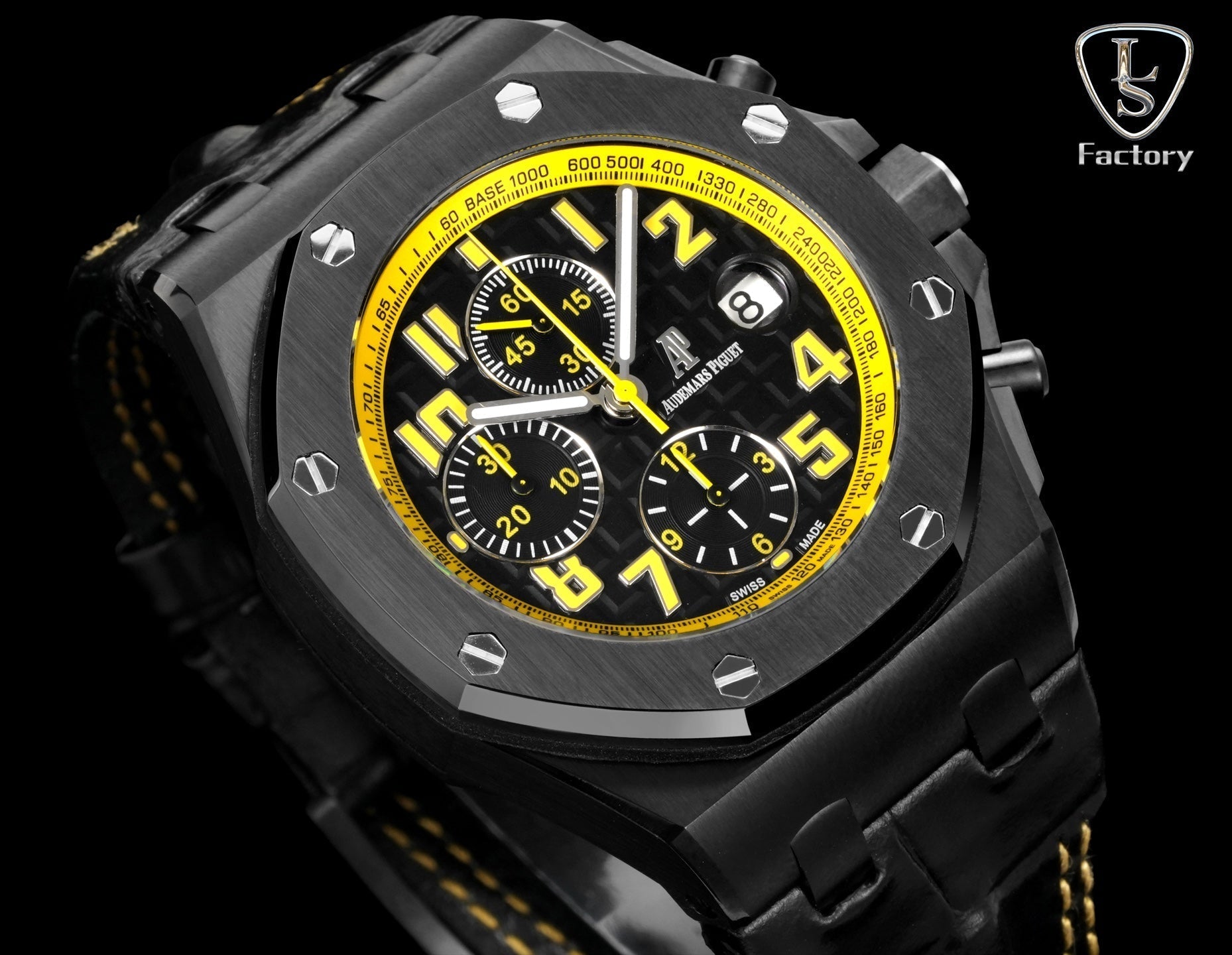 Audemars Piguet Royal Oak Offshore Chronograph 42mm Stainless Steel Black Yellow