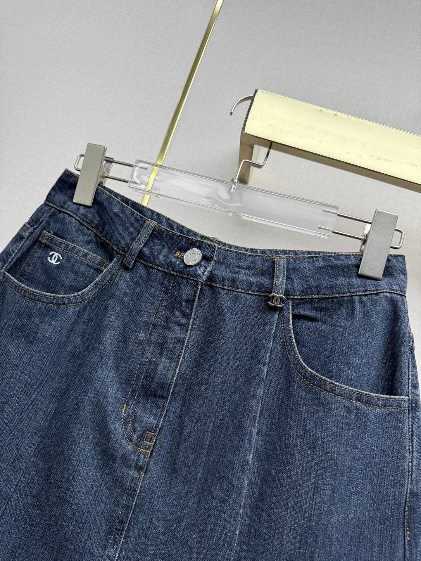 Chanel 2026 Denim Skirt Blue Cotton 771511