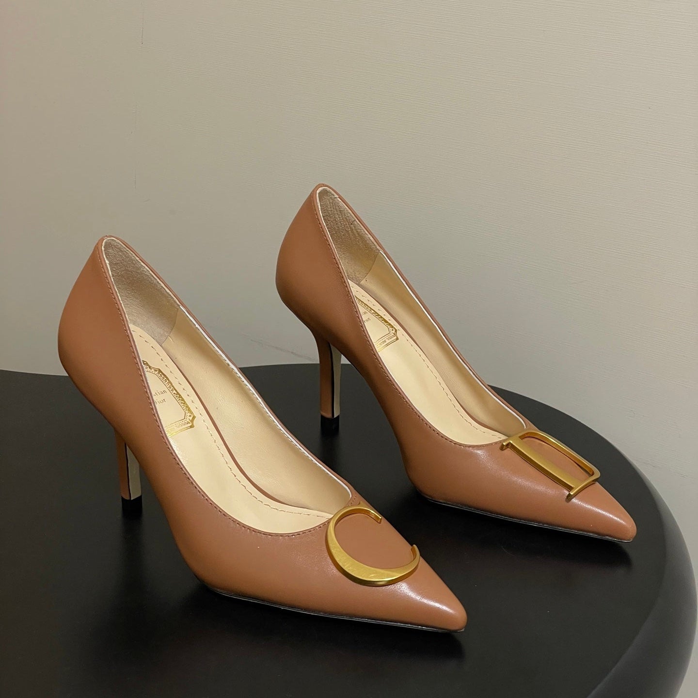 CD 26 High-Heeled 85 Pumps Tan Cowhide 593591