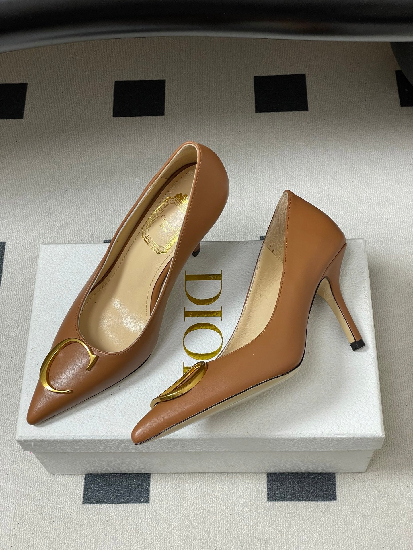 CD 26 High-Heeled 85 Pumps Tan Cowhide 593591