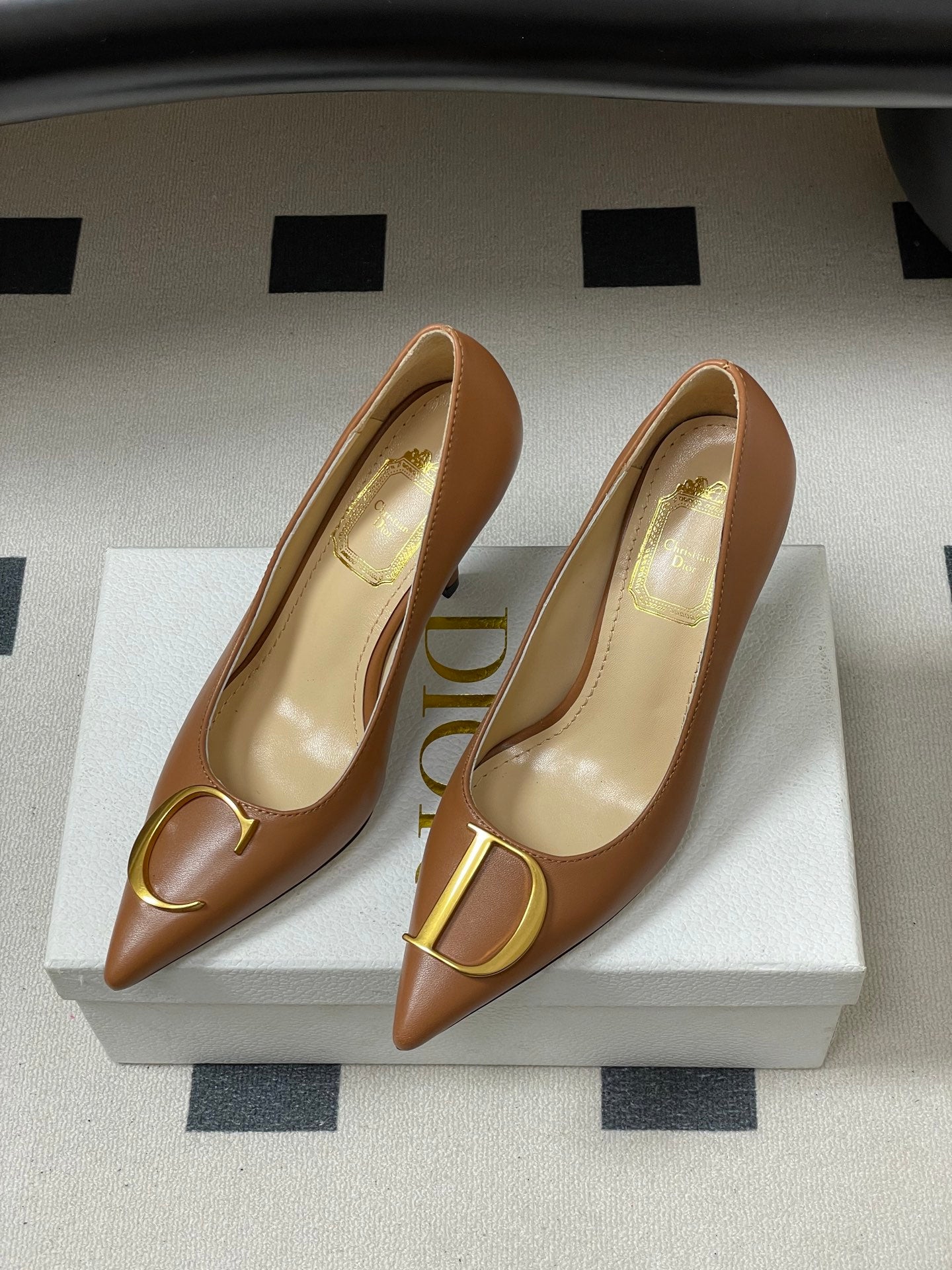 CD 26 High-Heeled 85 Pumps Tan Cowhide 593591