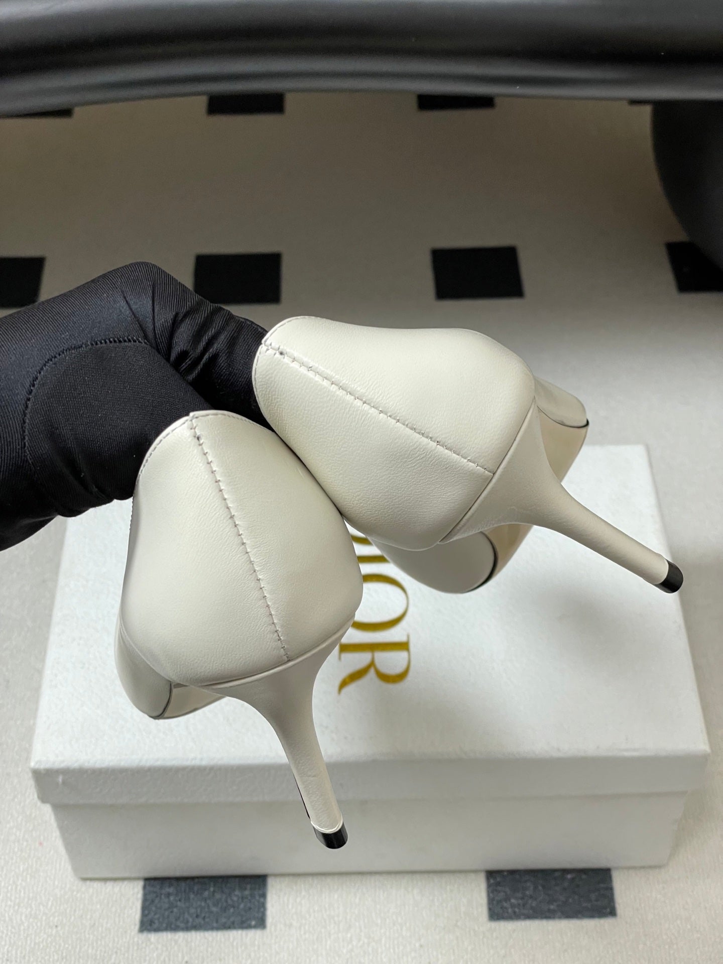 CD 26 High-Heeled 85 Pumps White Cowhide 593592