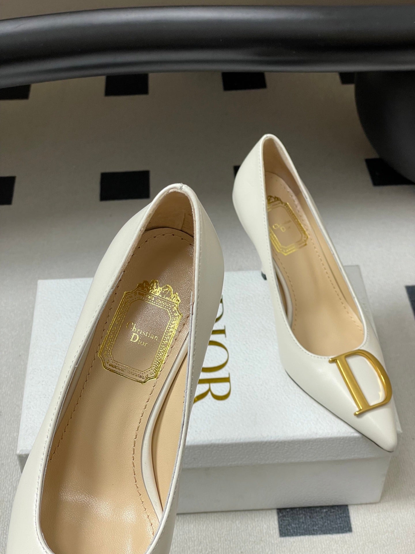 CD 26 High-Heeled 85 Pumps White Cowhide 593592