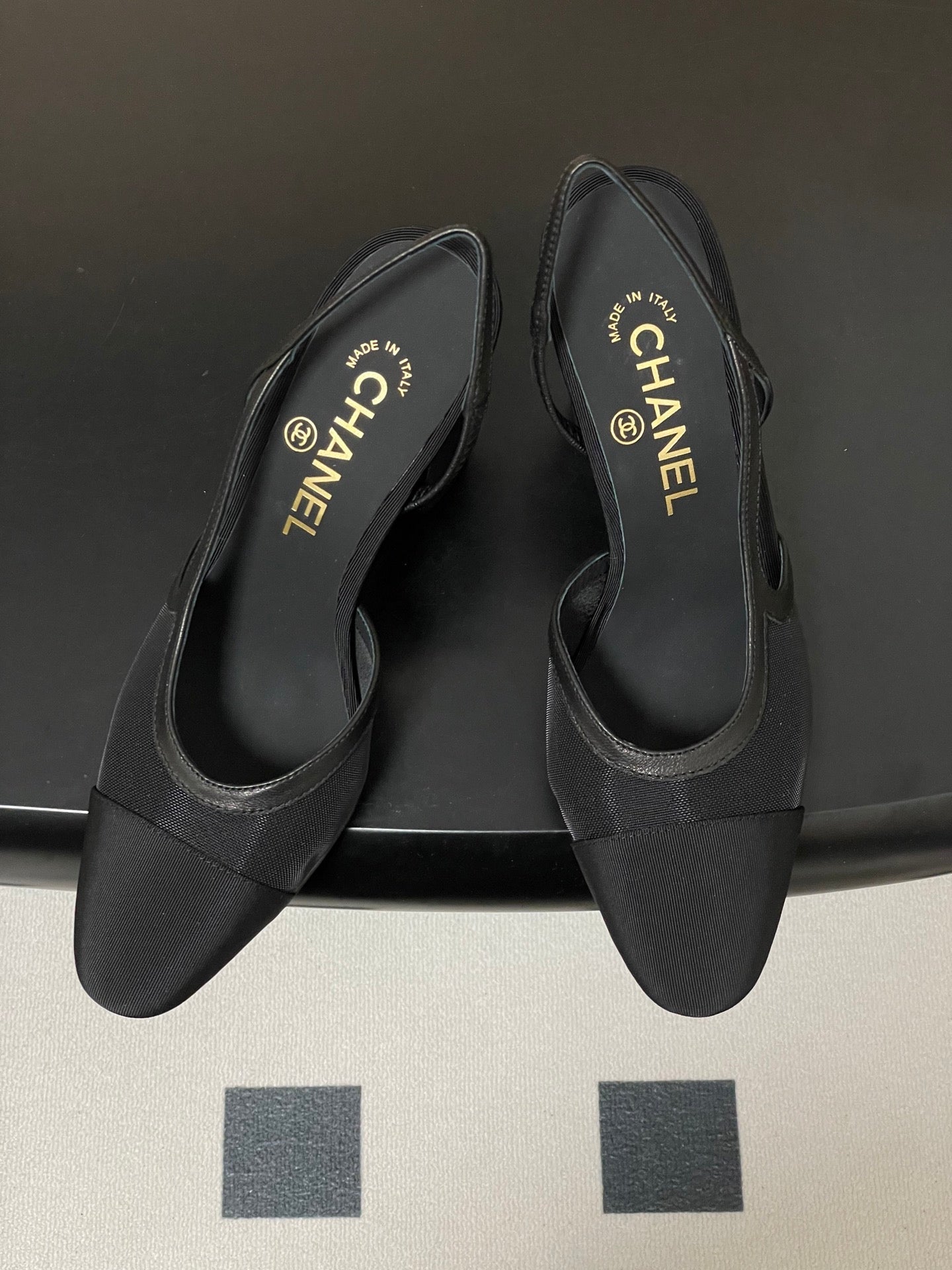CC 26s Slingback 95mm Mesh Fabric Sheepskin