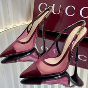 GC Signoria Slingback Pump Rosso Ancora Mesh Sheepskin 294520