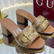 GC 25 Horsebit GG 50mm Sandals Brown Canvas 294678