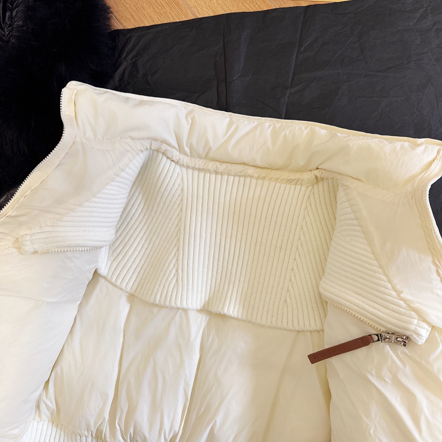 Moncler 2025 Jadeite jacket Off-white Down Wool