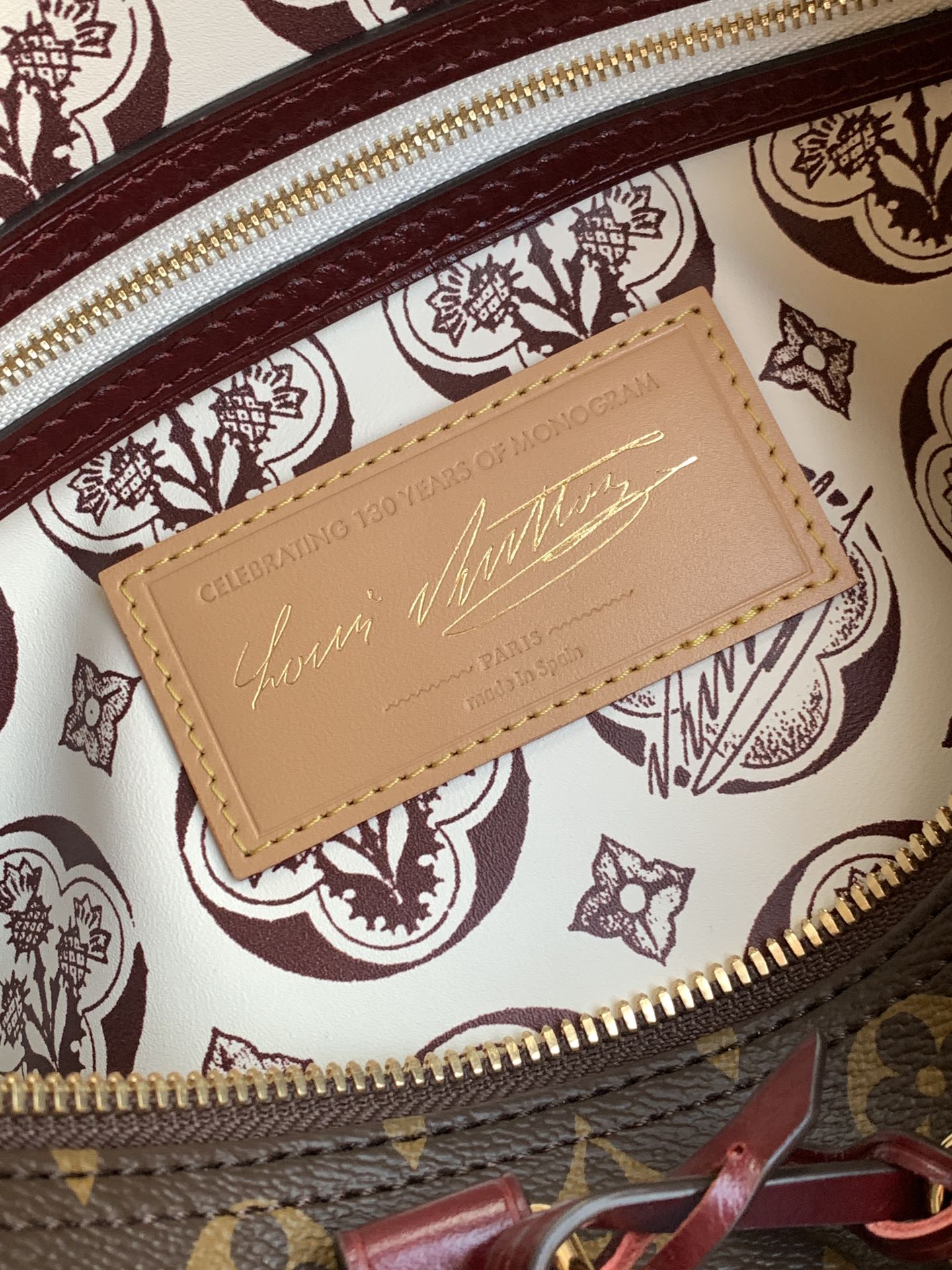 LV 2026 Speedy Soft Bag 30cm Brown Burgundy Canvas Cowhide 281457