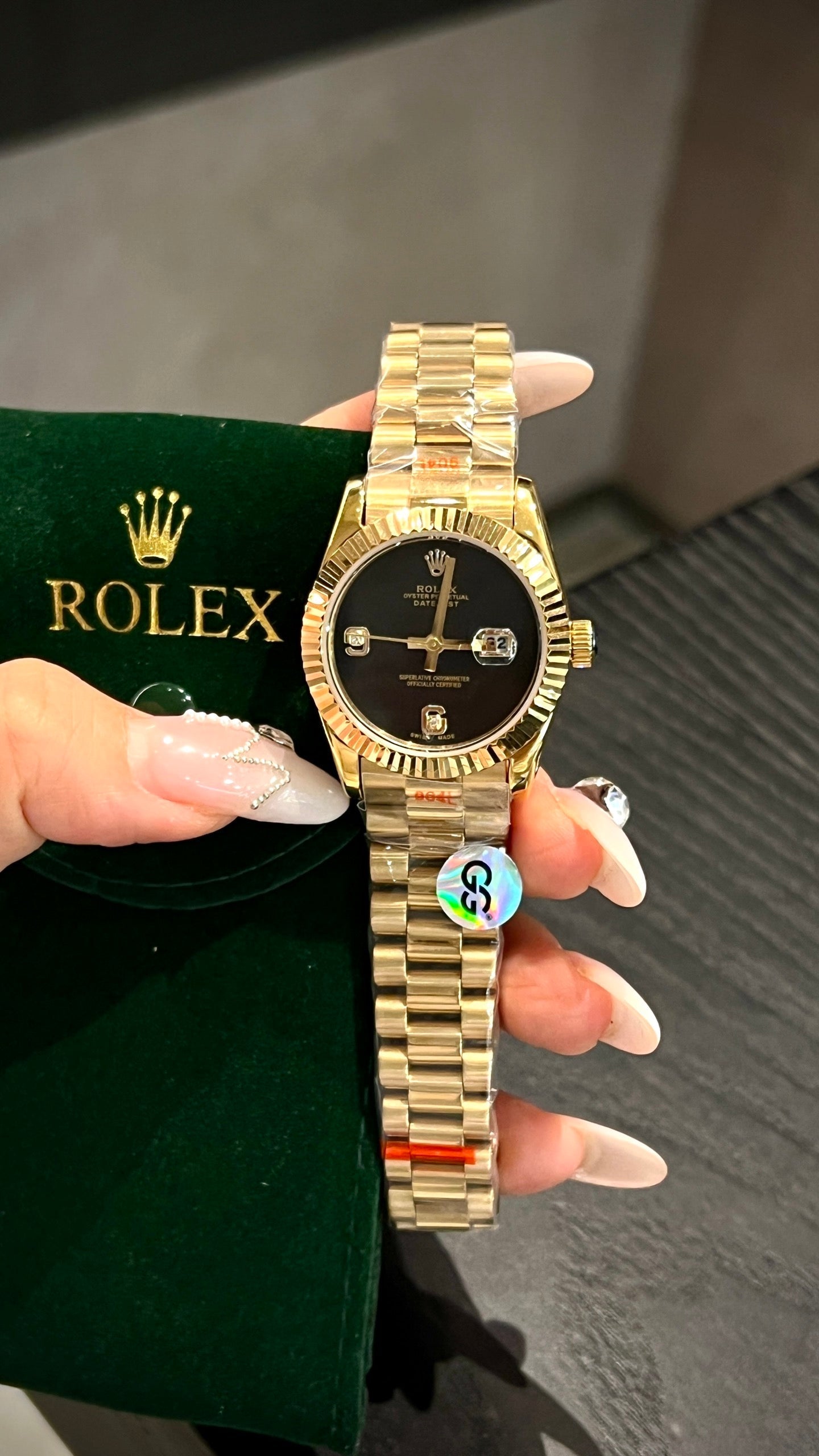 Rolex Datejust 31mm Gold Black