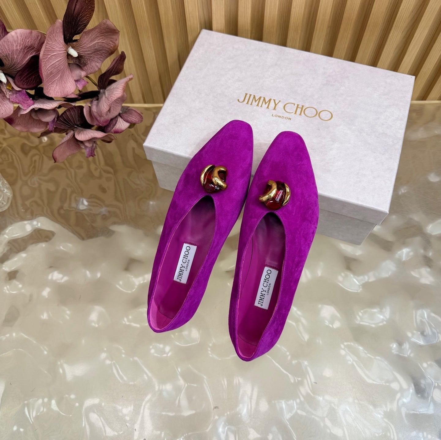 Jimmy Choo 2026 Margot Ballet Flats Suede 949807