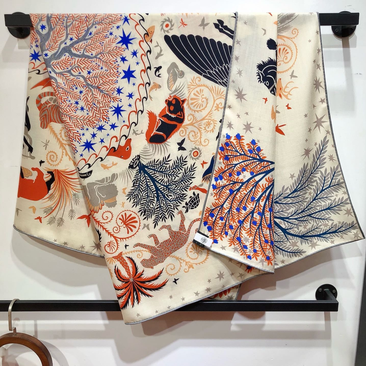 Hermes 2026 Sous le Charme d'Orphee Shawl 140 Cashmere Silk