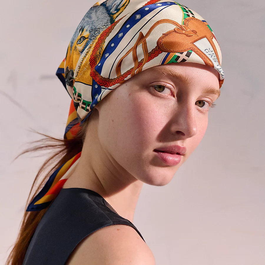 HM 26ss Amazon  Scarf 90 Colorful Twill Silk 130280