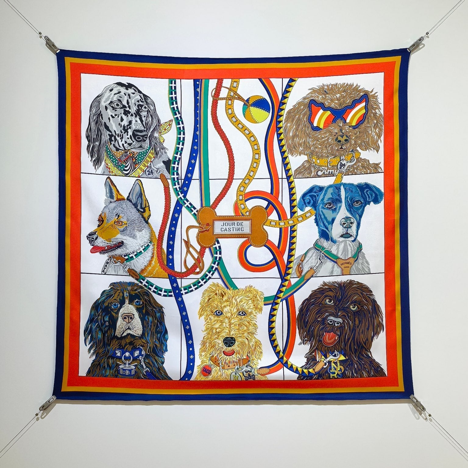 HM 26ss Amazon  Scarf 90 Colorful Twill Silk 130280