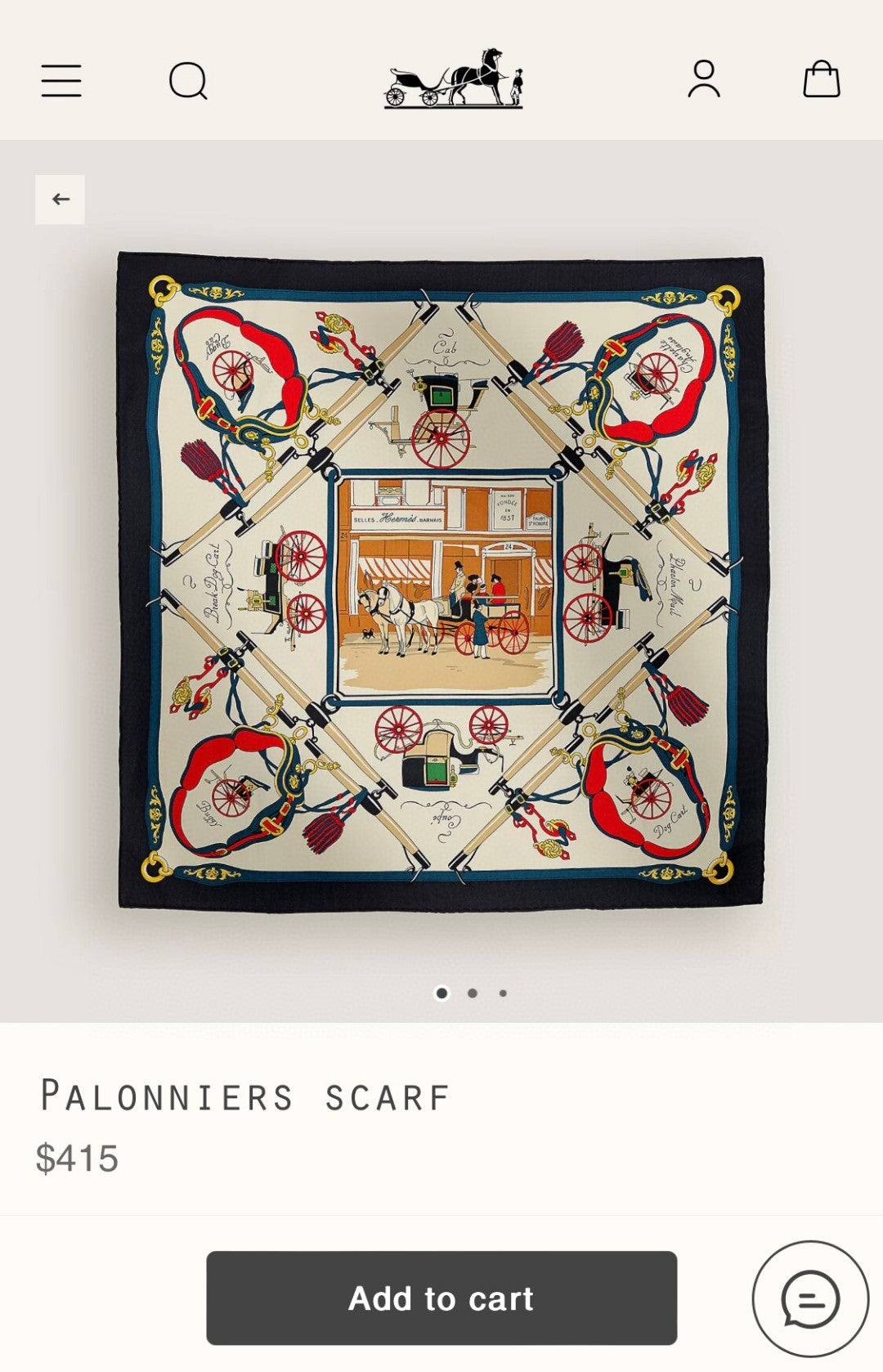 HM 26s 90 Double Sided Scarf Navy Blue Orange Colorful Mulberry Silk 145746