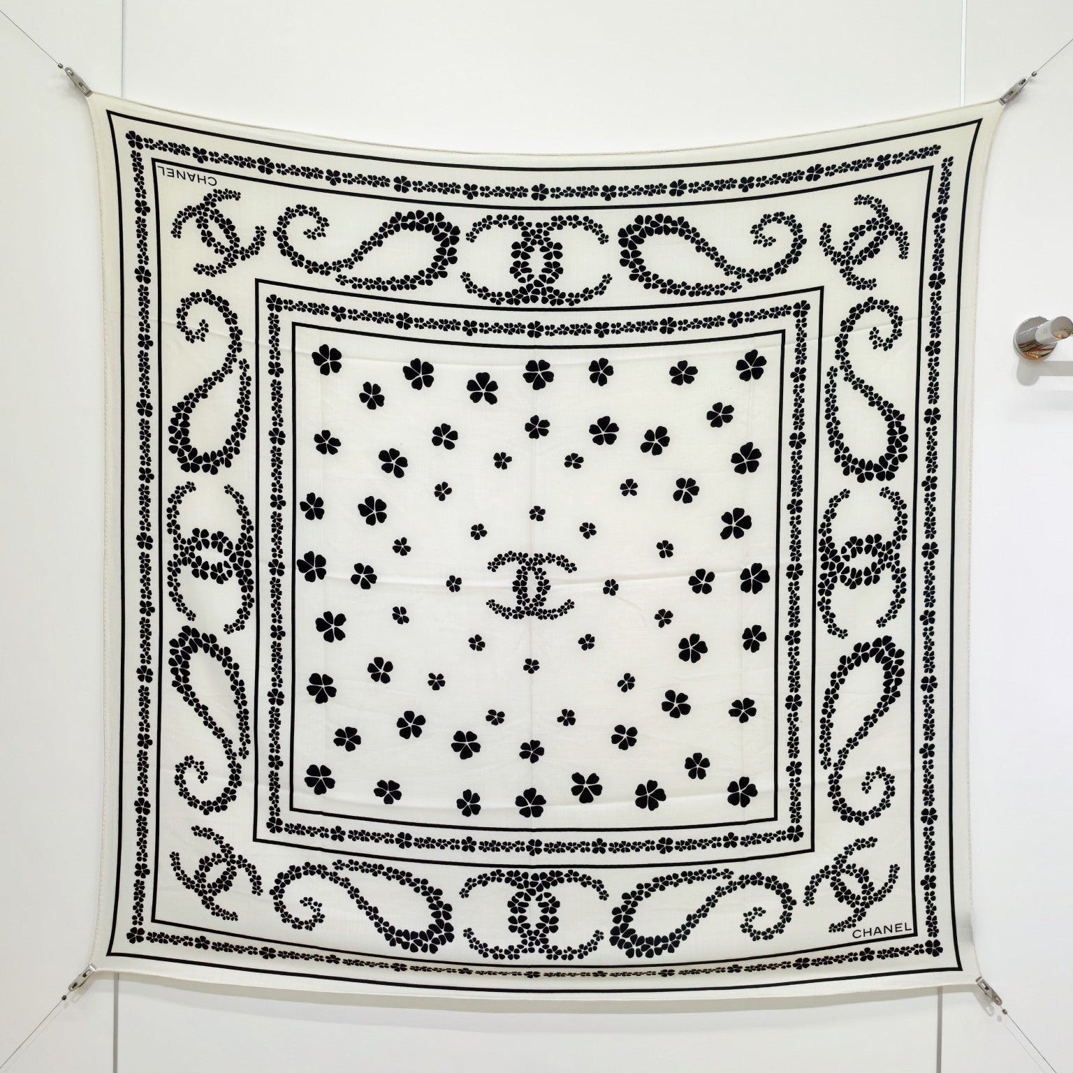 CC 25  Scarf 140CM White Cashmere 293091