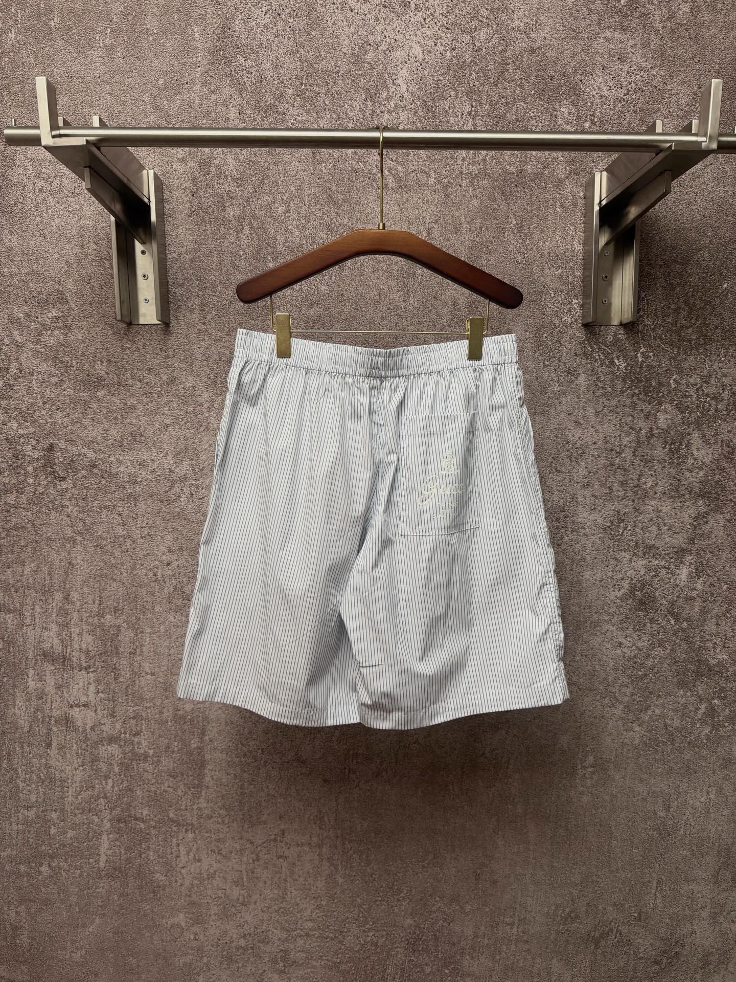 GC 2026 Men's Striped Shorts White Blue Cotton  643455