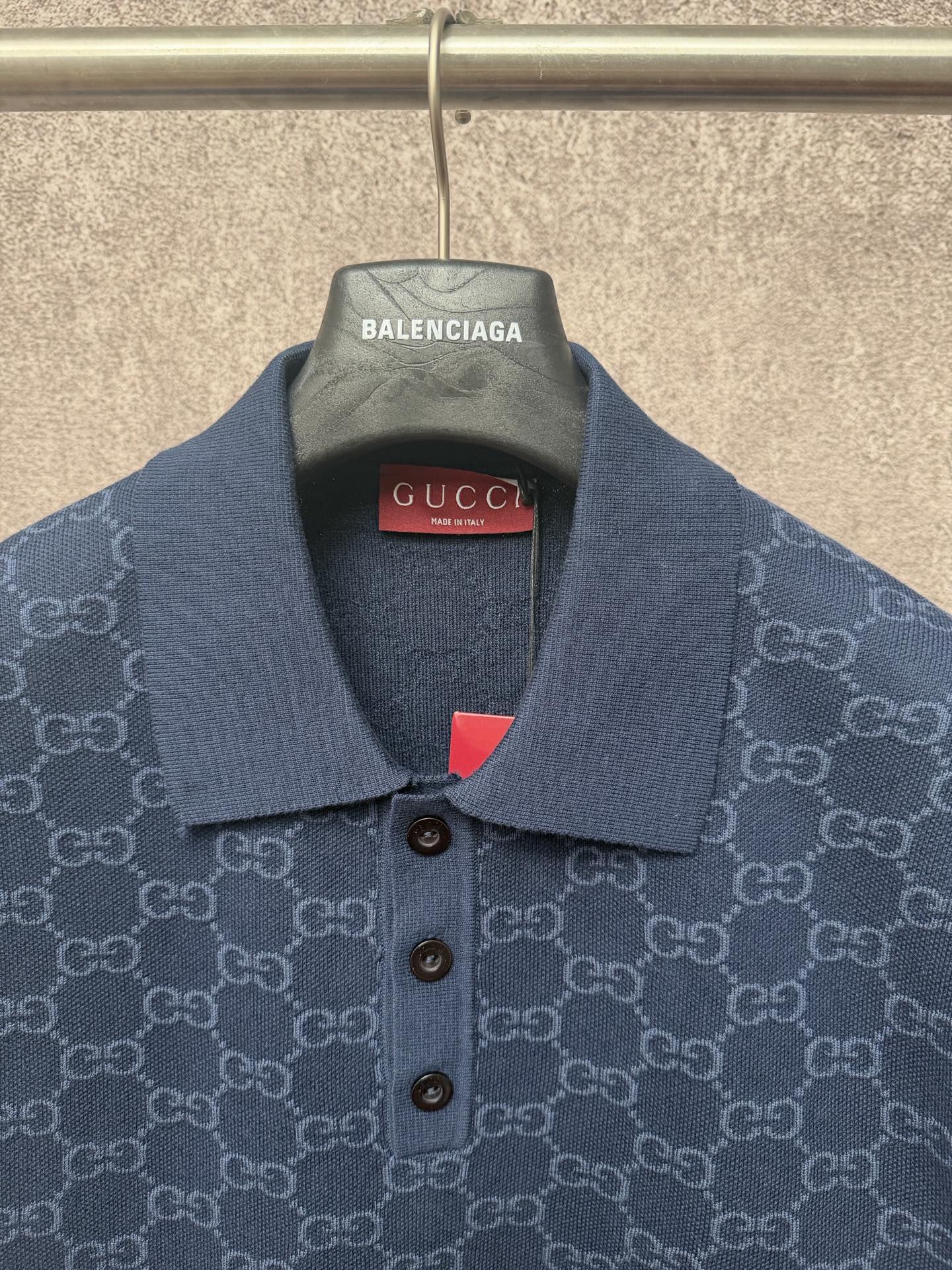 GC 2026 Men's  Short-sleeved Polo Shirt Dark Blue Jacquard Fabric 643433