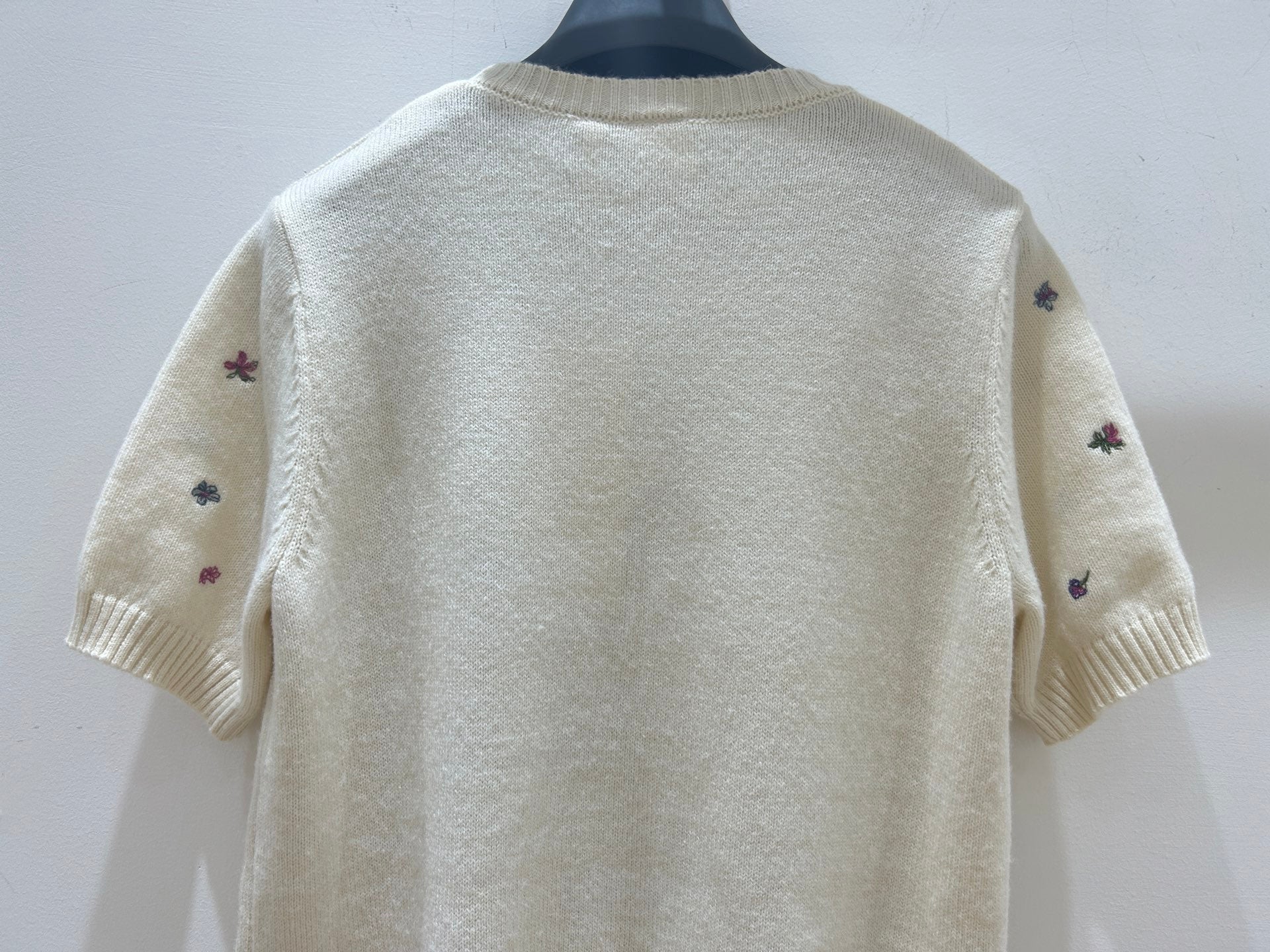 Dior 2026 Flower T-shirt Cream Wool 535388