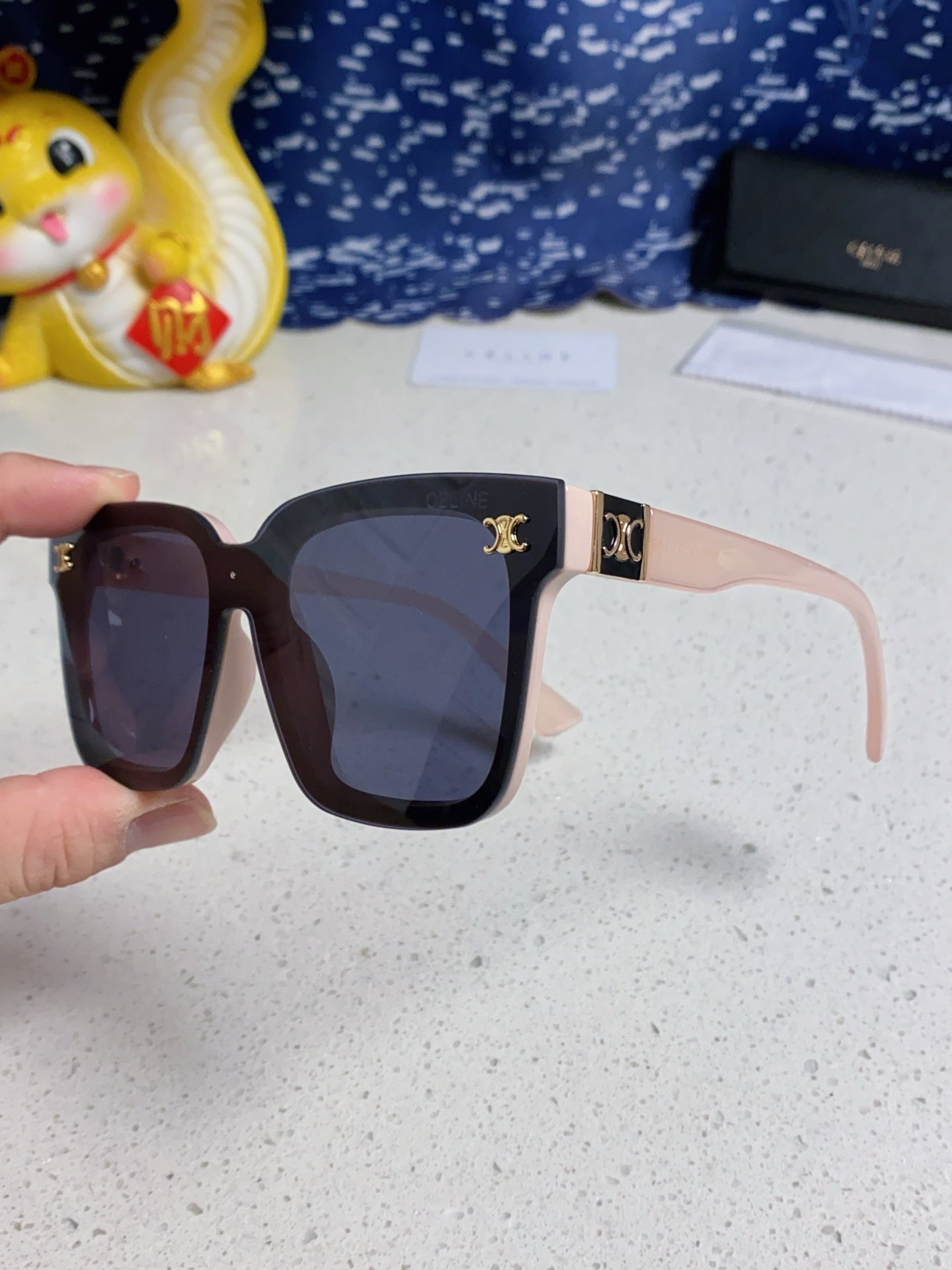 TRIOMPHE SUNGLASSES 548634 IN PINK ACETATE