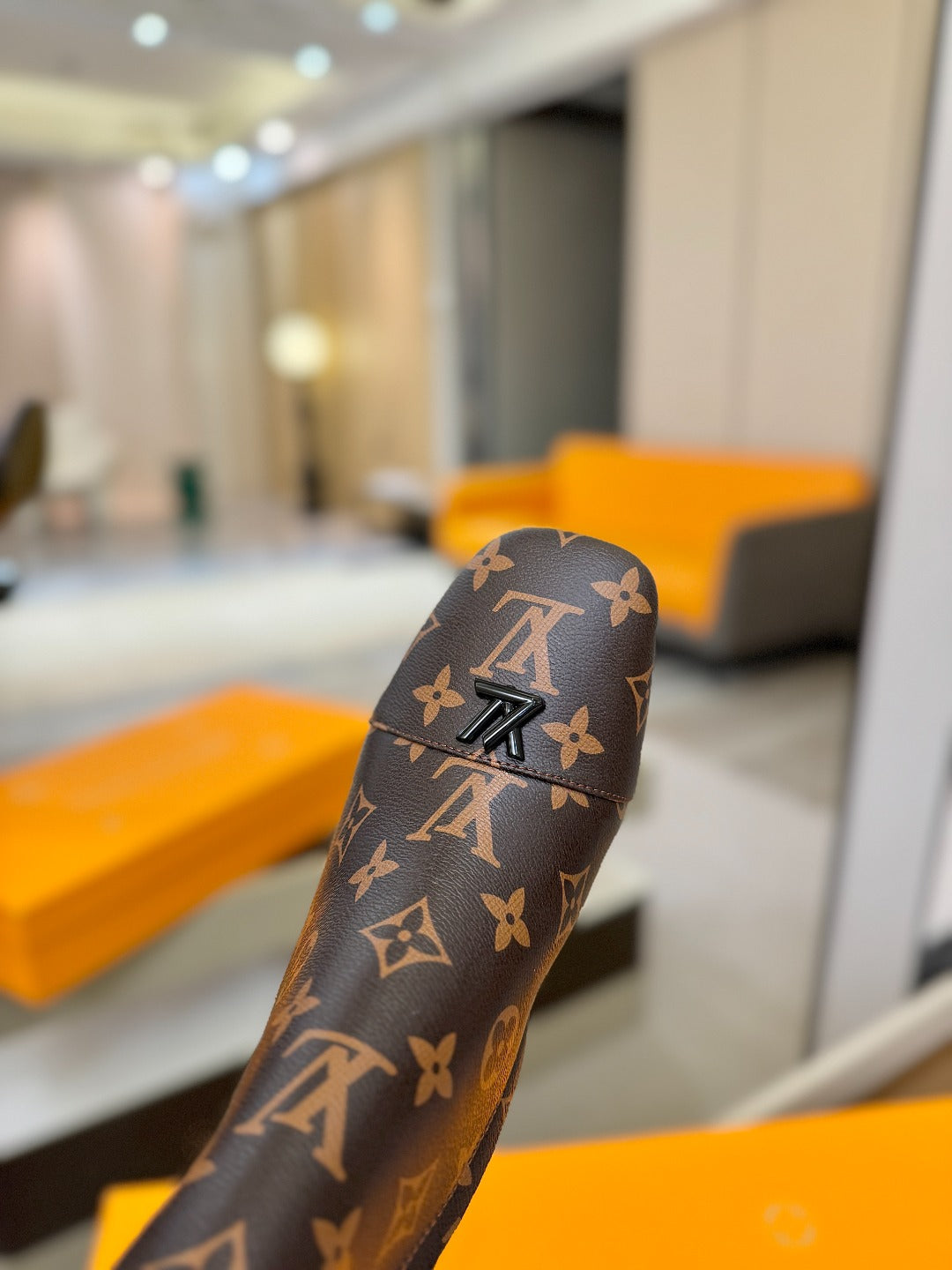 LV  High Boots 55 Monogram Brown Sheepskin 573730