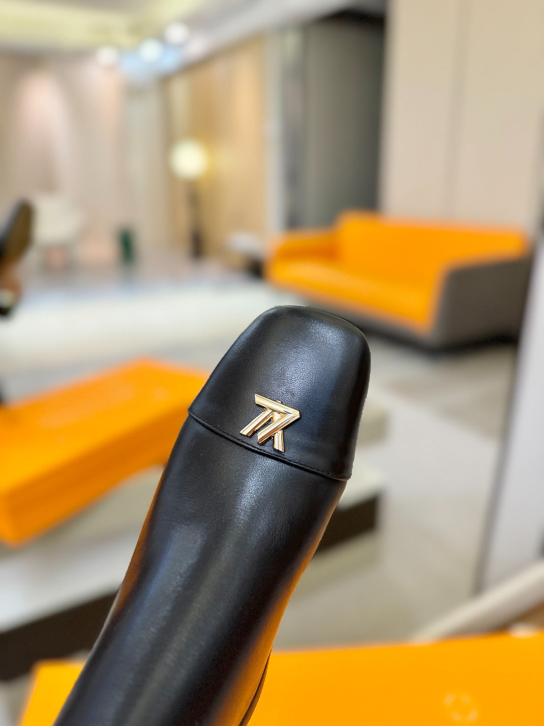 LV  High Boots 55 Black Sheepskin 573731