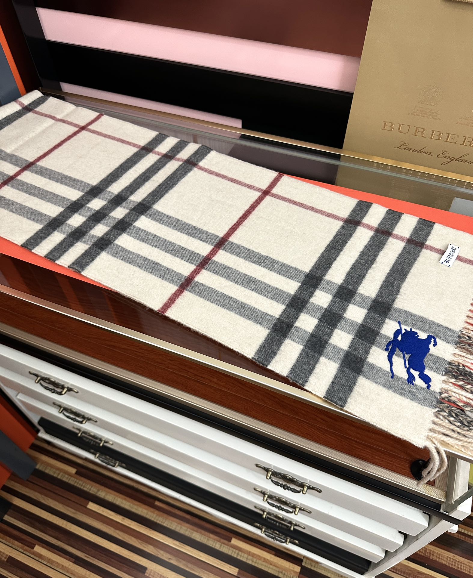 BBR Double-Sided Scarf 160CM Cream Cashmere 292960