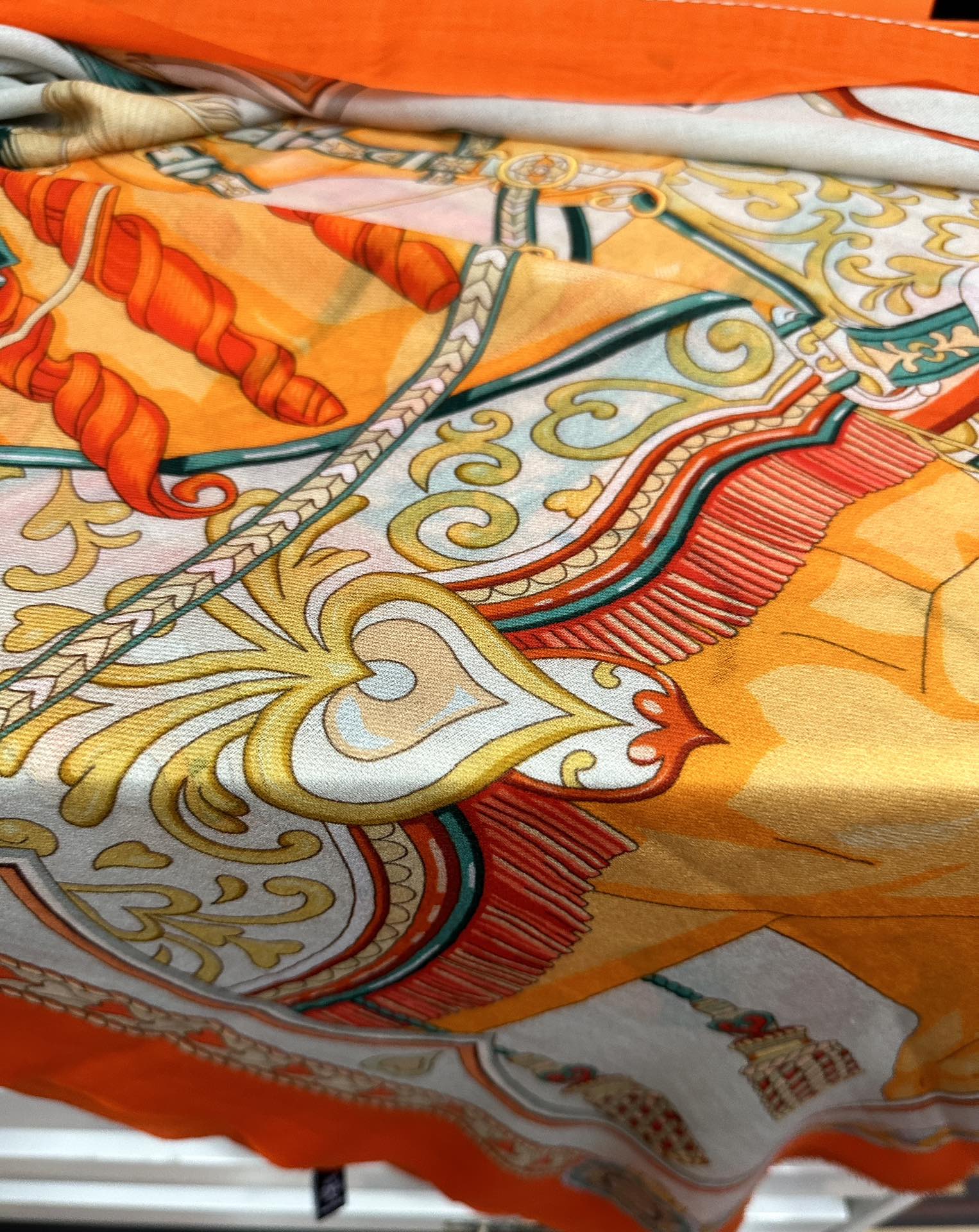 HM 25s Scarf 200cm Orange Beige Cashmere 976424