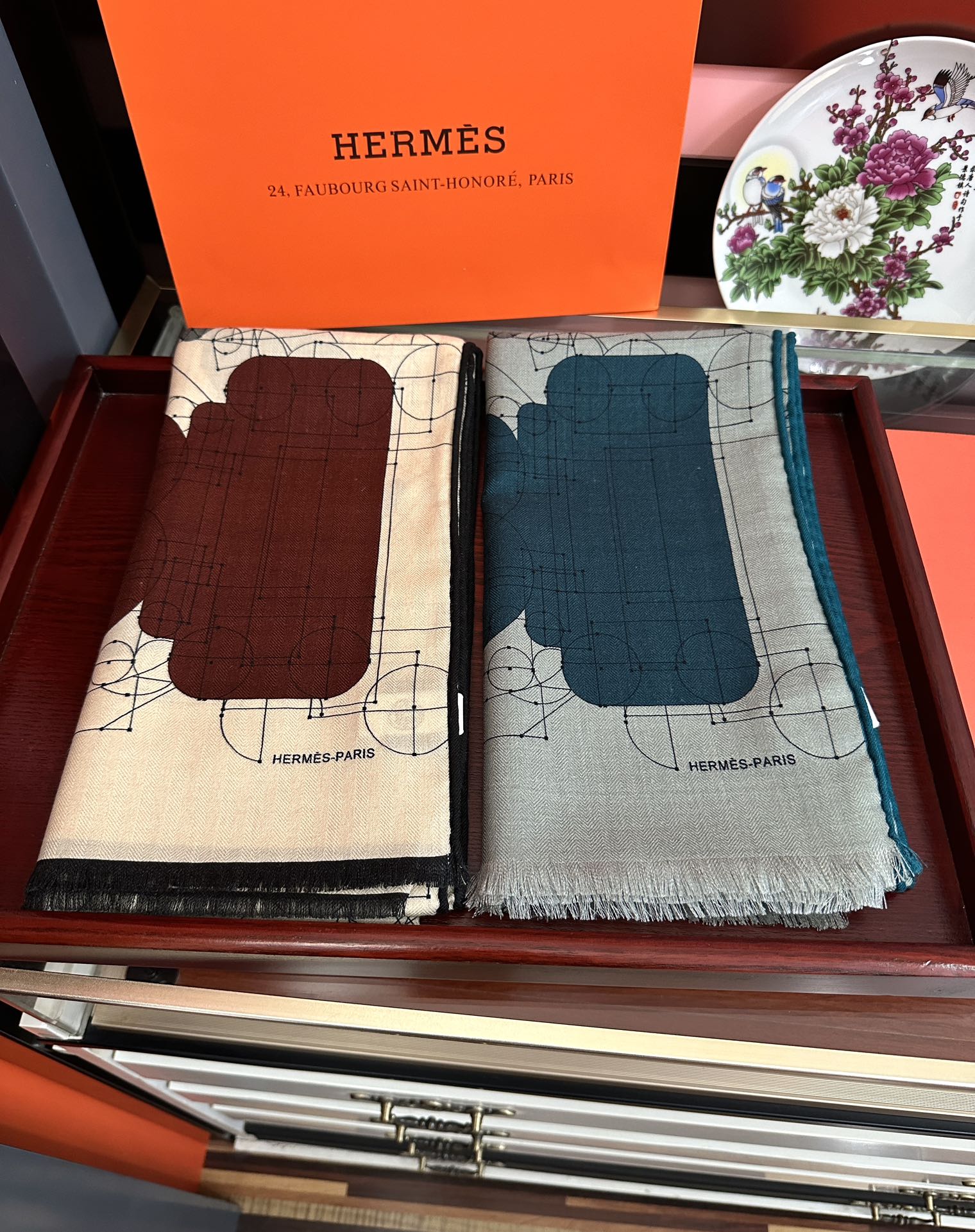 HM 25s Scarf 185 Blue Gray Cashmere 976446