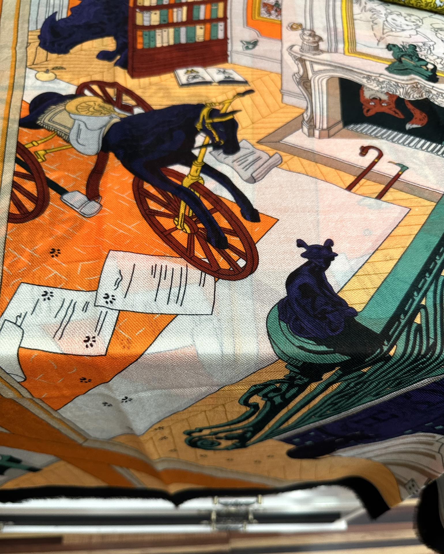 HM Newest Design Scarf 200CM Orange Beige Black Cashmere 976449