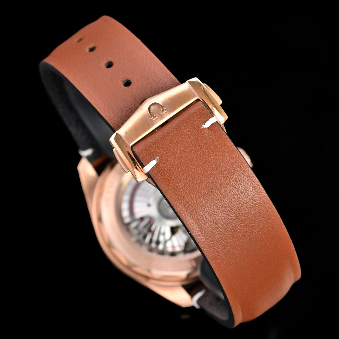 Omega Seamaster 150M Aqua Terra Observatory 39mm Brown Leather Strap