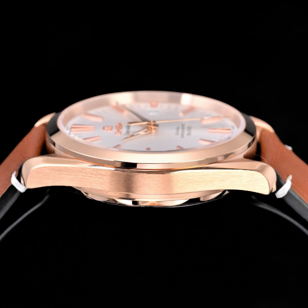 Omega Seamaster 150M Aqua Terra Observatory 39mm Brown Leather Strap